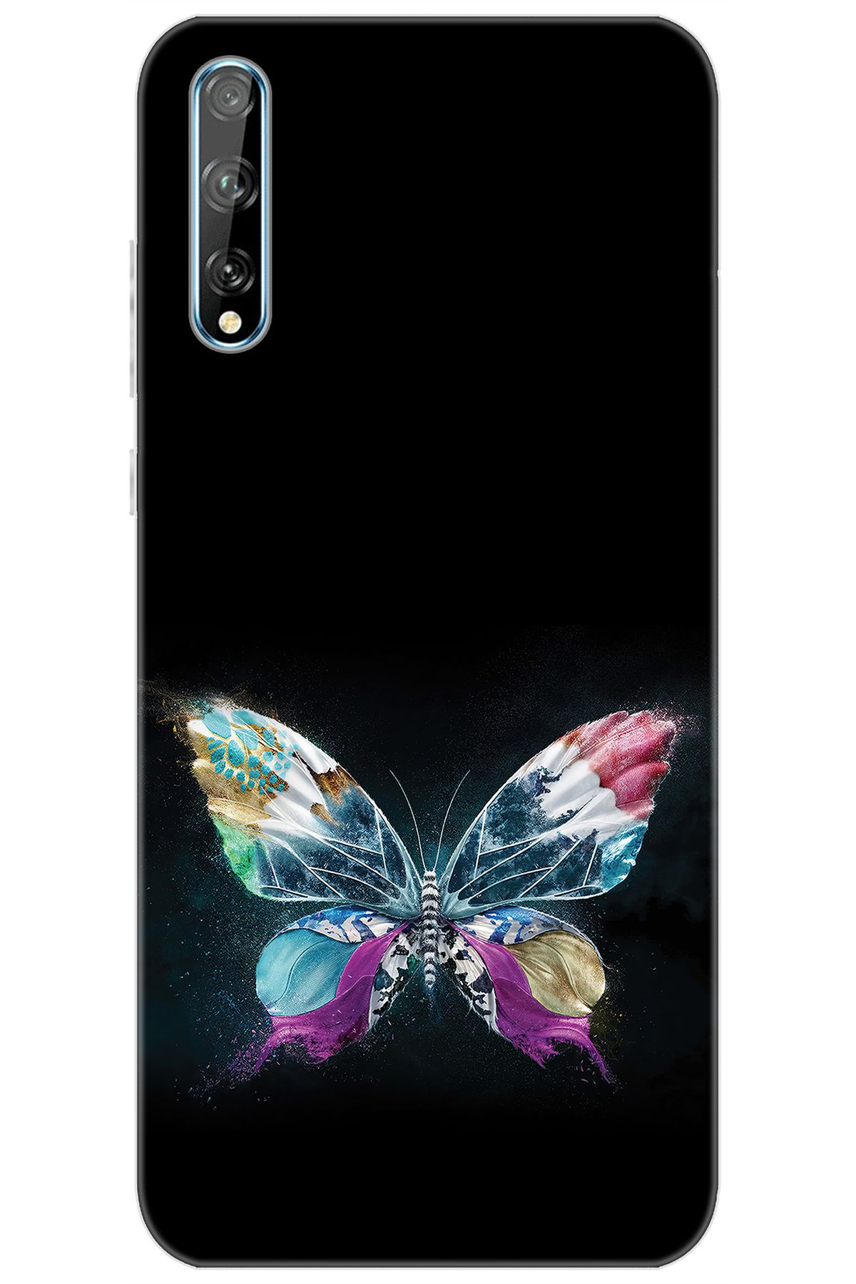 Ceppare Huawei Y8P (AQM-LX1) Uyumlu Kılıf Desen Baskılı Silikon Kelebek Resim STK:548 CP-1O8H2mi