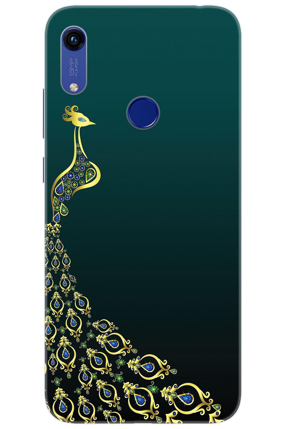 Ceppare Huawei Y6S 2019 (JAT-L41) Uyumlu Kılıf Desen Baskılı Silikon Tavus Kuşu STK:540 CP-Gc8G0J2
