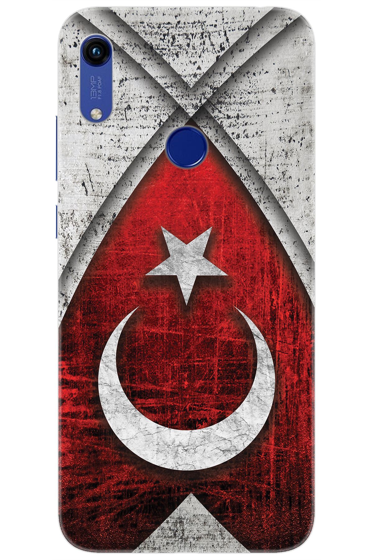 Ceppare Huawei Y6S 2019 (JAT-L41) Uyumlu Kılıf Desen Baskılı Silikon Türk Bayrağı STK:380 CP-lbybzHs