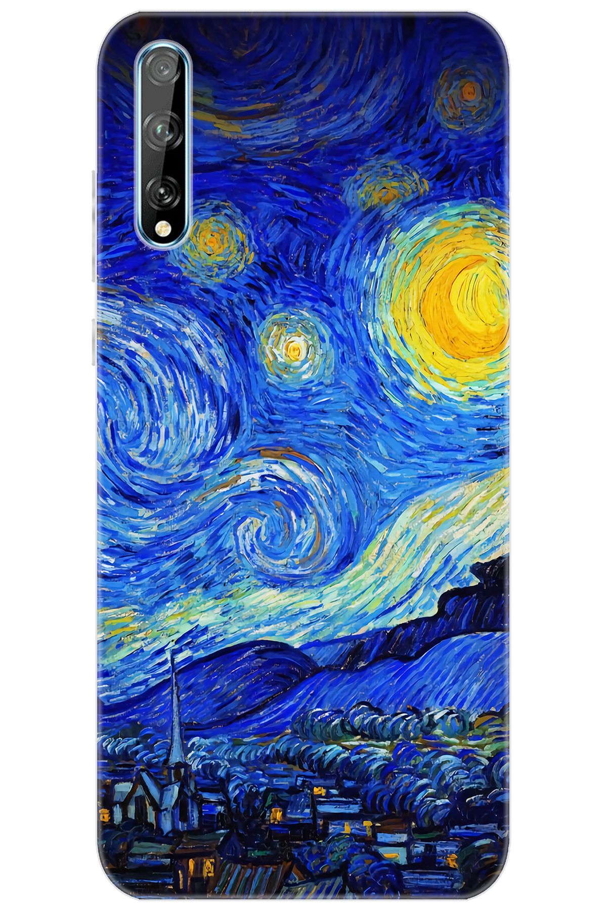 Ceppare Huawei Y8P (AQM-LX1) Uyumlu Kılıf Desen Silikon Starry Night Yıldızlı Gece S:757 CP-Sx1vmZ8