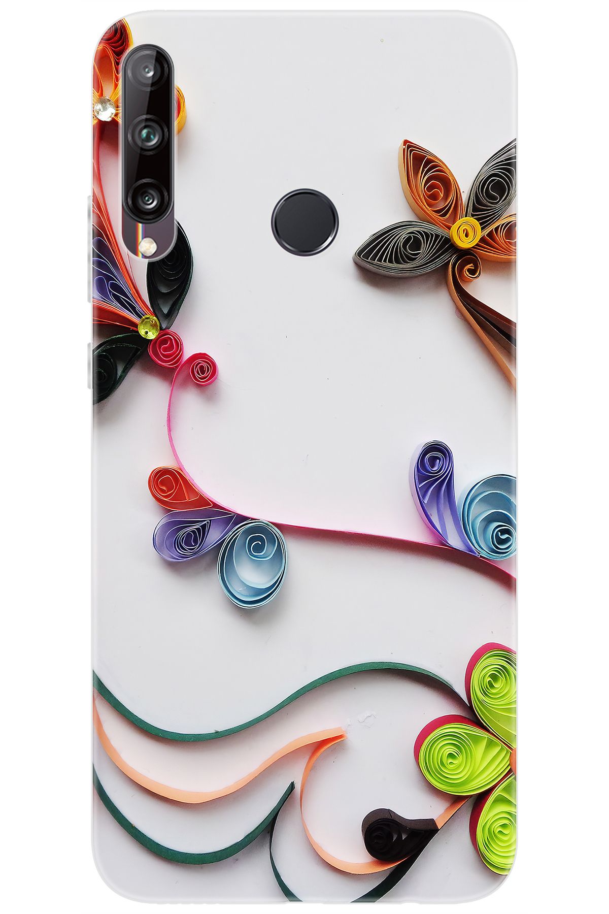 Ceppare Huawei Y7P (ART-L29) Uyumlu Kılıf Desen Baskılı Silikon Çiçek Desen STK:220 CP-vYC3Vux
