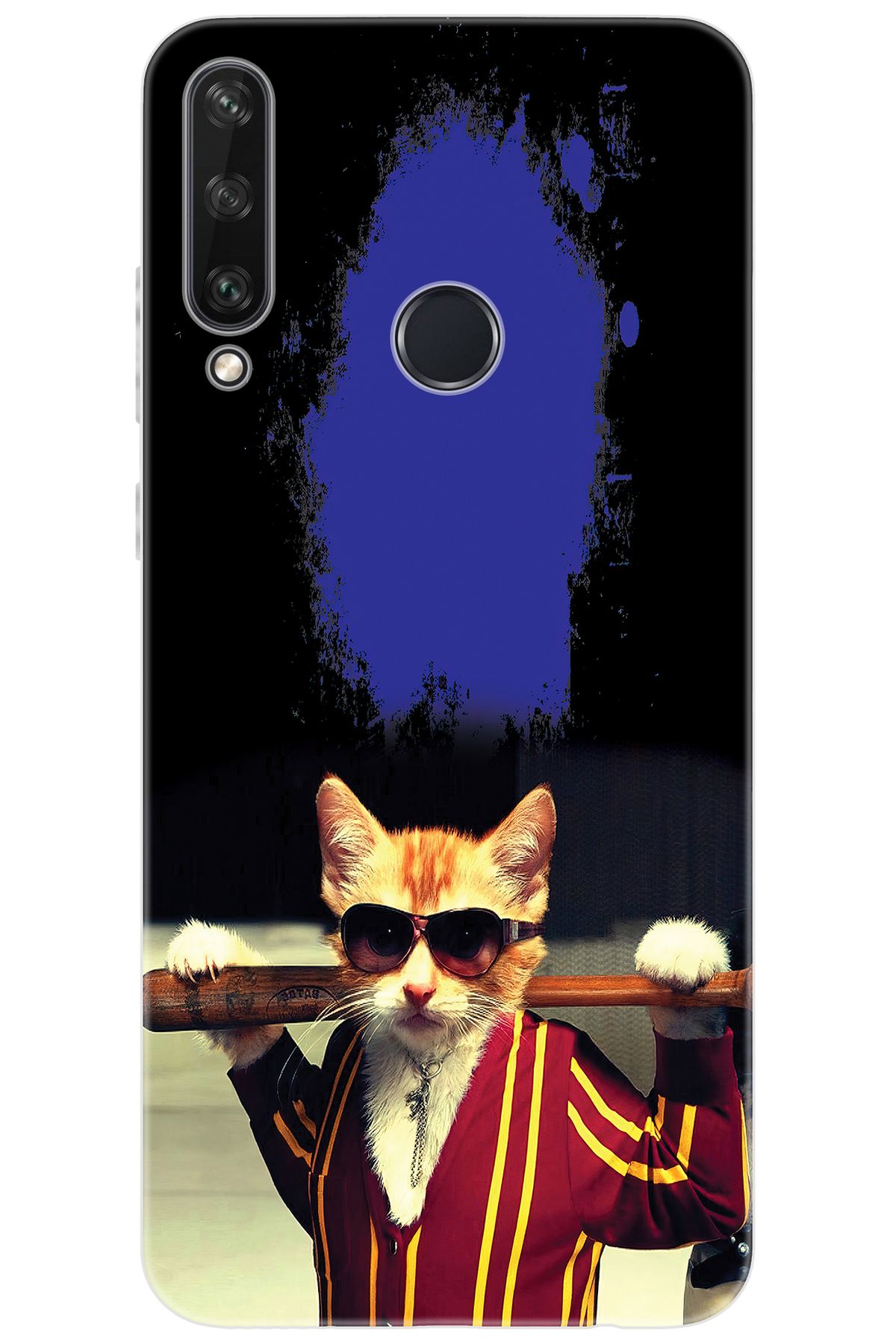 Ceppare Huawei Y6P (MED-LX9N) Uyumlu Kılıf Desen Baskılı Silikon Artist Kedi STK:481 CP-0gPEFWt