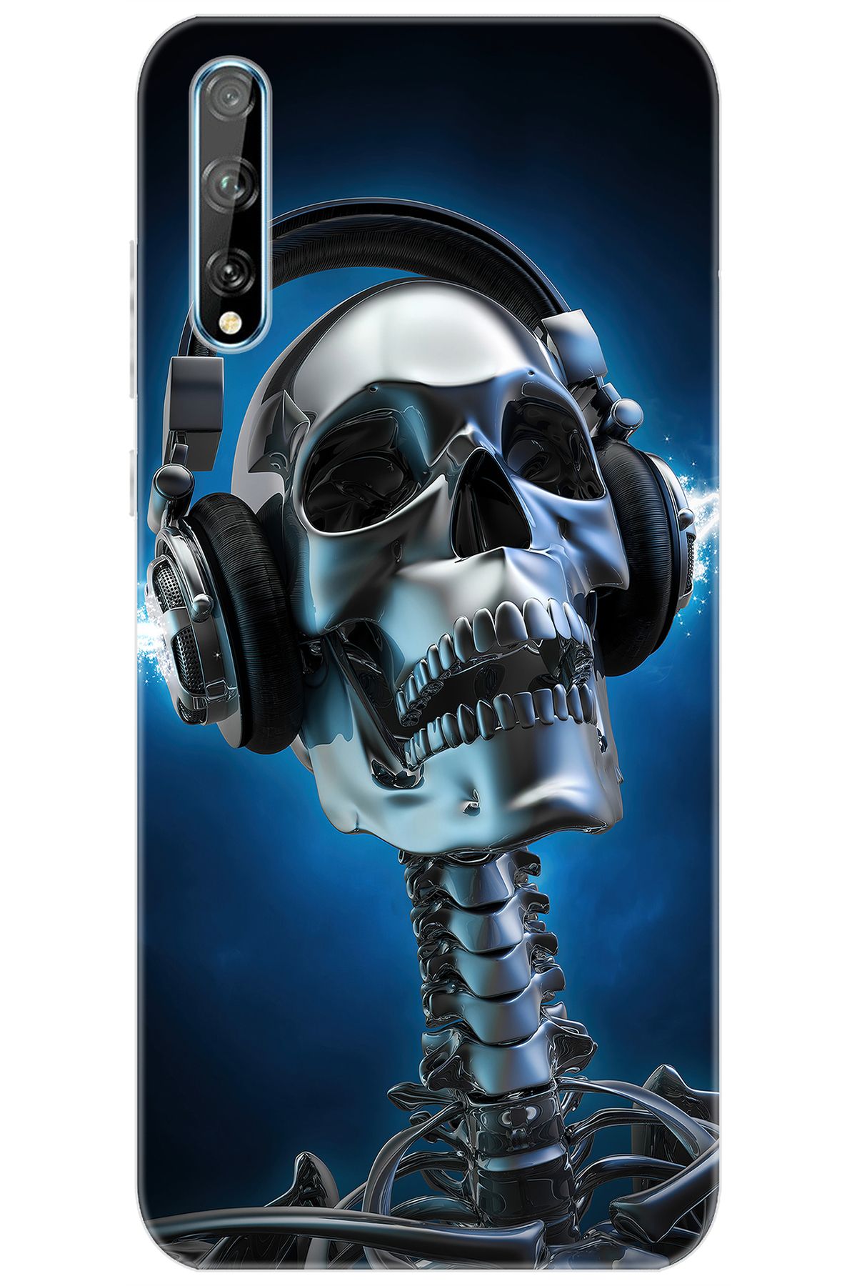 Ceppare Huawei Y8P (AQM-LX1) Uyumlu Kılıf Desen Baskılı Silikon Metal İskelet STK:141 CP-k0PbCMY