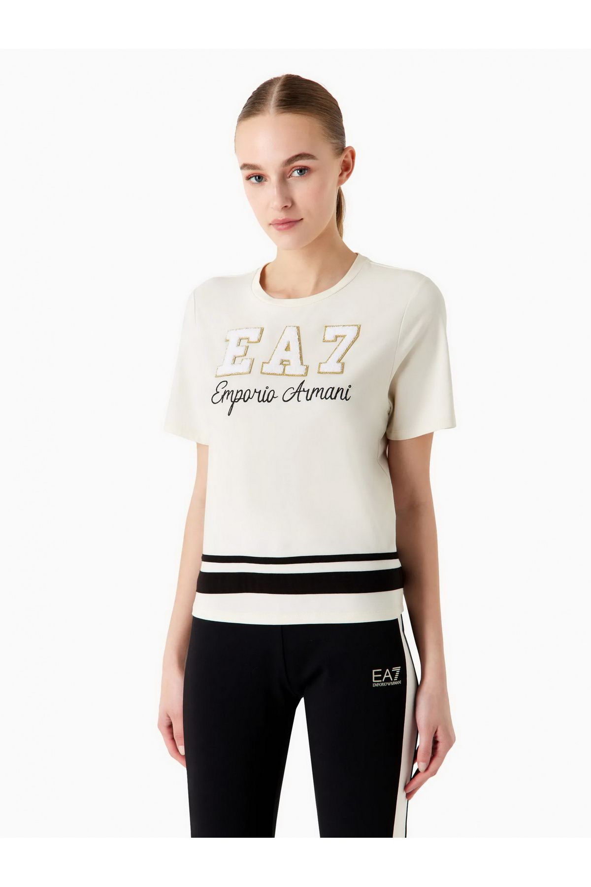 EA7 Emporio Armani _EA7 Logolu Pamuklu Bisiklet Yaka T Shirt