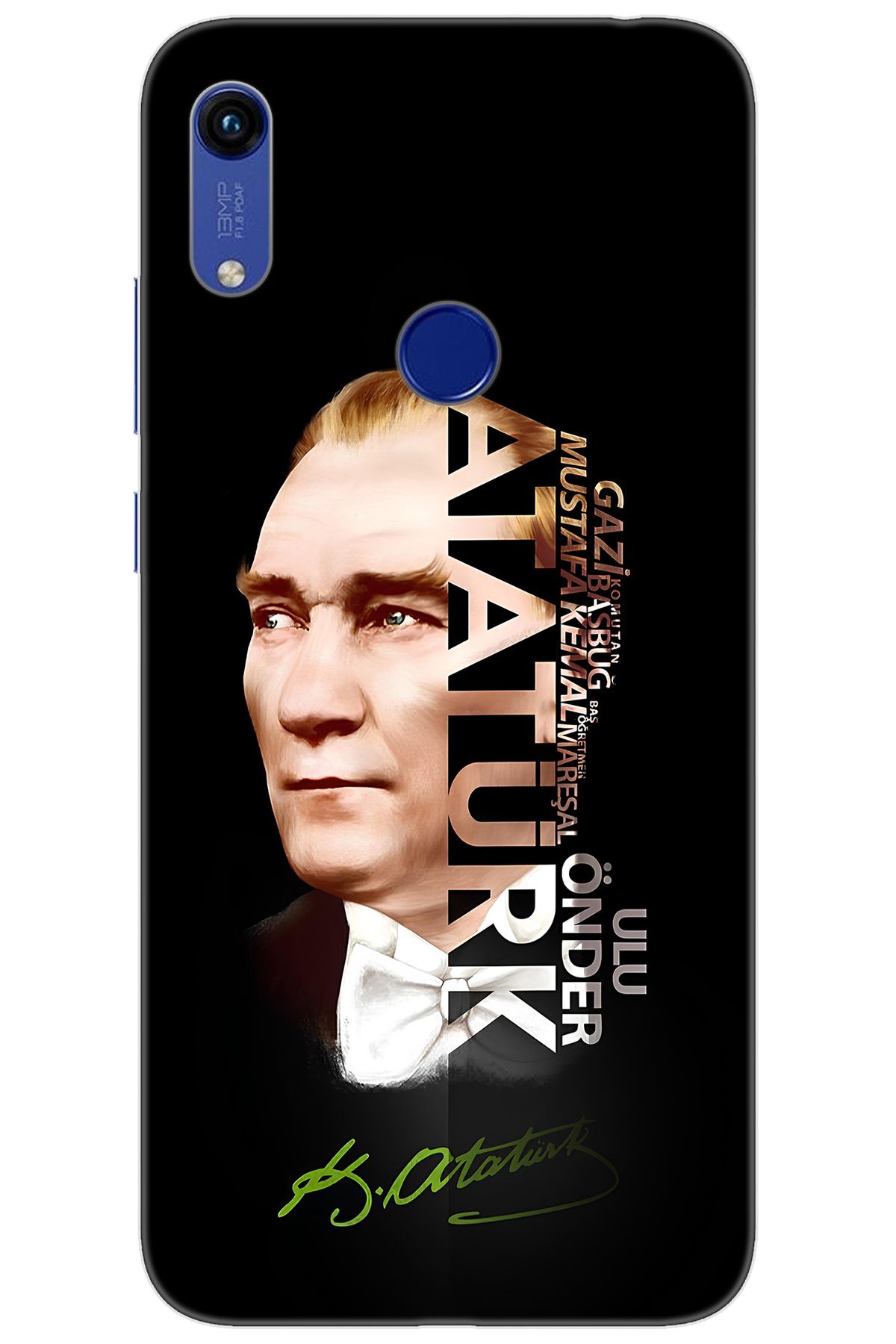 Ceppare Huawei Y6 PRO 2019 (MRD-LX2) Uyumlu Kılıf Desen Baskılı Silikon Atatürk STK:681 CP-Ris3JOg