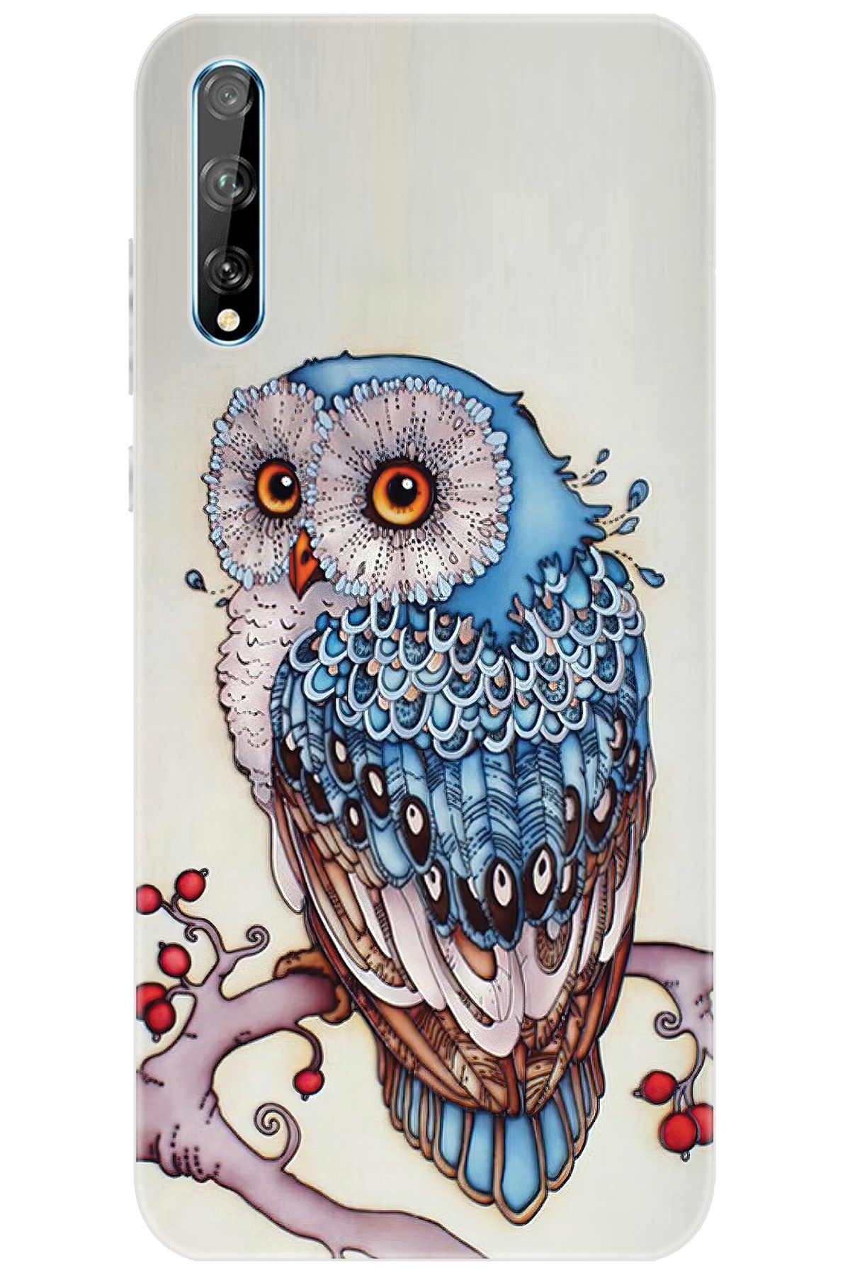 Ceppare Huawei Y8P (AQM-LX1) Uyumlu Kılıf Desen Baskılı Silikon Baykuş STK:563 CP-FpQNpev