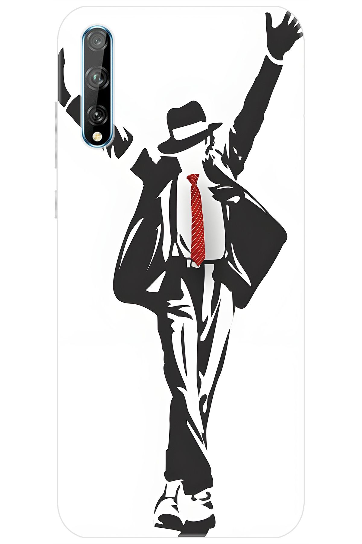 Ceppare Huawei Y8P (AQM-LX1) Uyumlu Kılıf Desen Baskılı Silikon Michael Jackson STK:705 CP-1wrvTvu