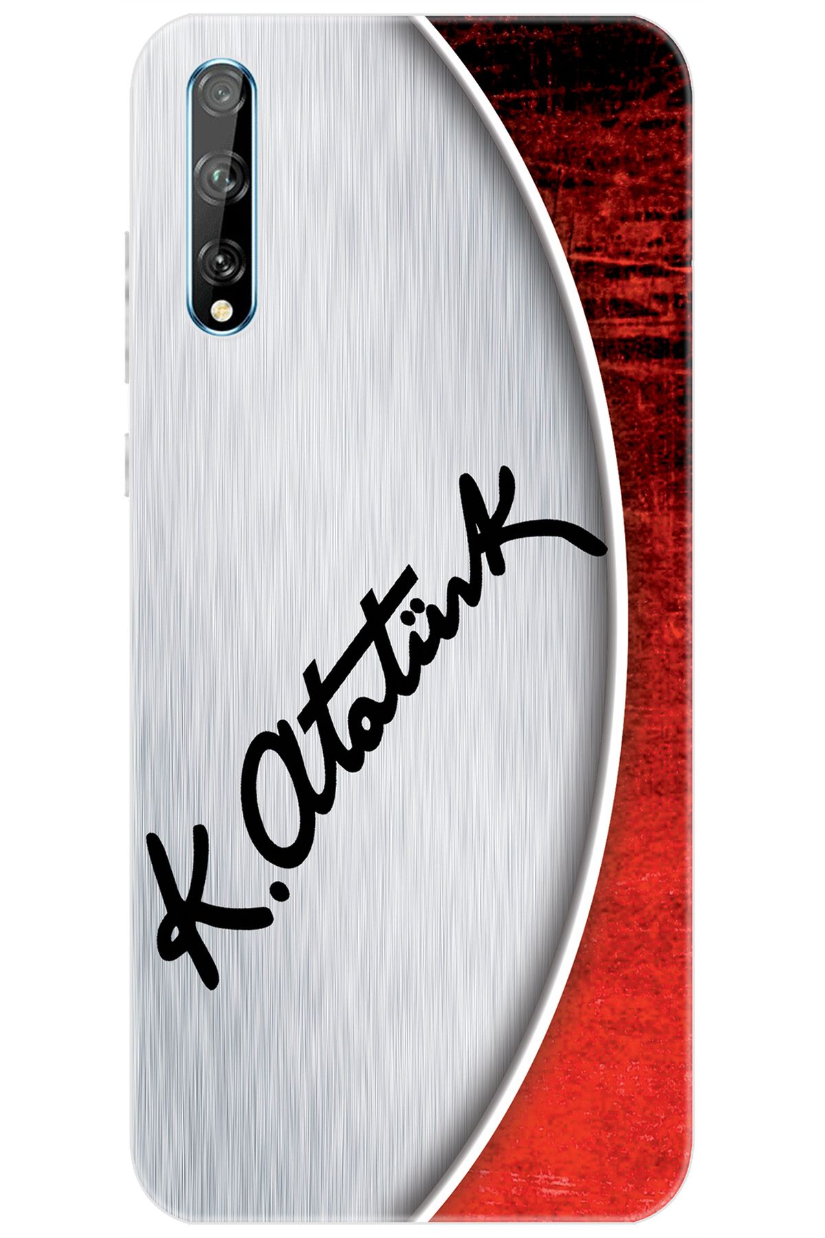 Ceppare Huawei Y8P (AQM-LX1) Uyumlu Kılıf Desen Baskılı Silikon Atatürk İmzası STK:393 CP-Sra5nLP