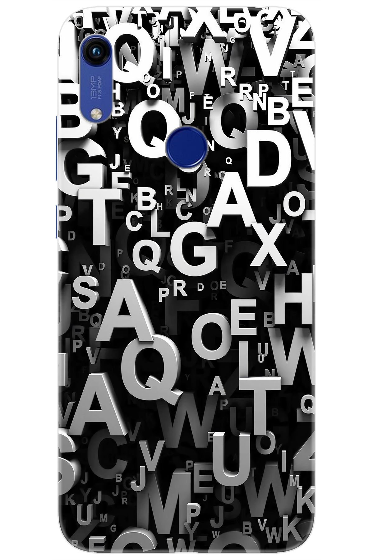 Ceppare Huawei Y6S 2019 (JAT-L41) Uyumlu Kılıf Desen Baskılı Silikon Harfler STK:739 CP-XcRuSkd