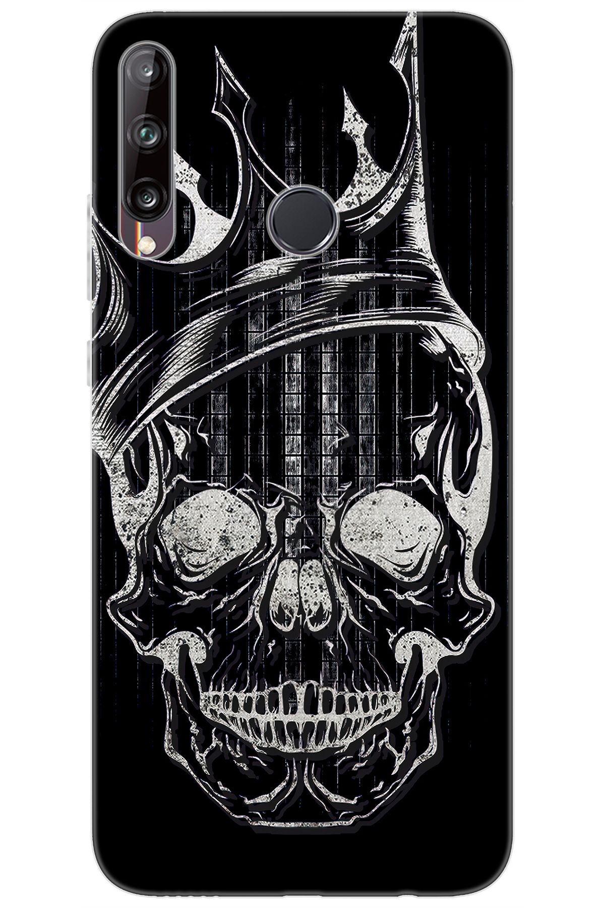 Ceppare Huawei Y7P (ART-L29) Uyumlu Kılıf Desen Baskılı Silikon Kuru Kafa STK:582 CP-JYuNYSD