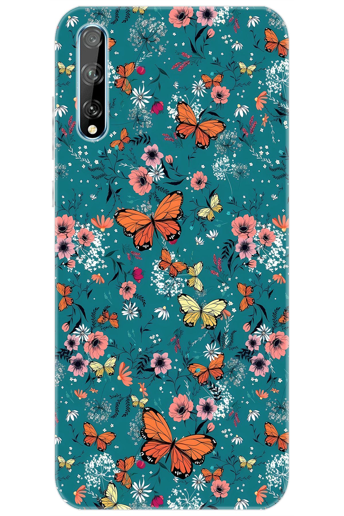 Ceppare Huawei Y8P (AQM-LX1) Uyumlu Kılıf Desen Baskılı Silikon Kelebek STK:680 CP-AZfI6wM