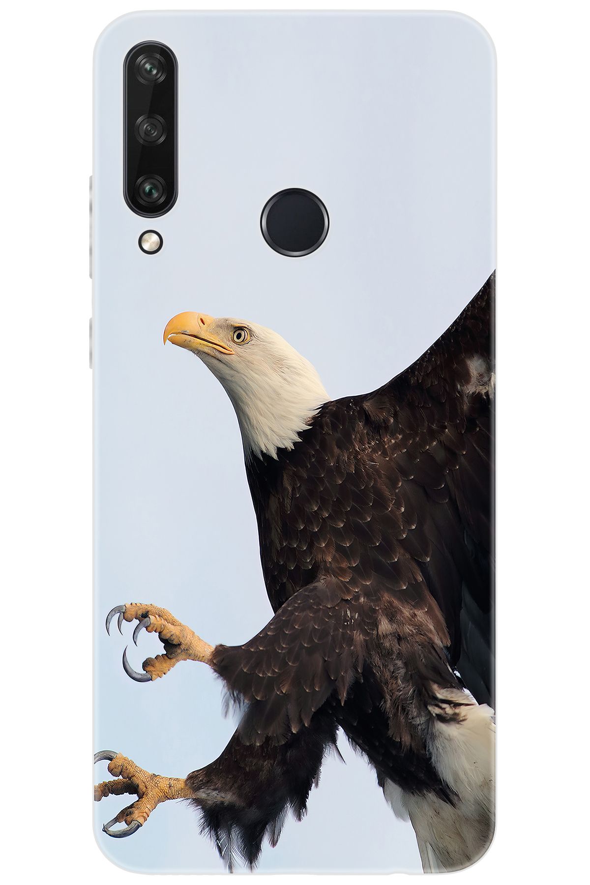 Ceppare Huawei Y6P (MED-LX9N) Uyumlu Kılıf Desen Baskılı Silikon Kartal STK:189 CP-Dpg6sCQ