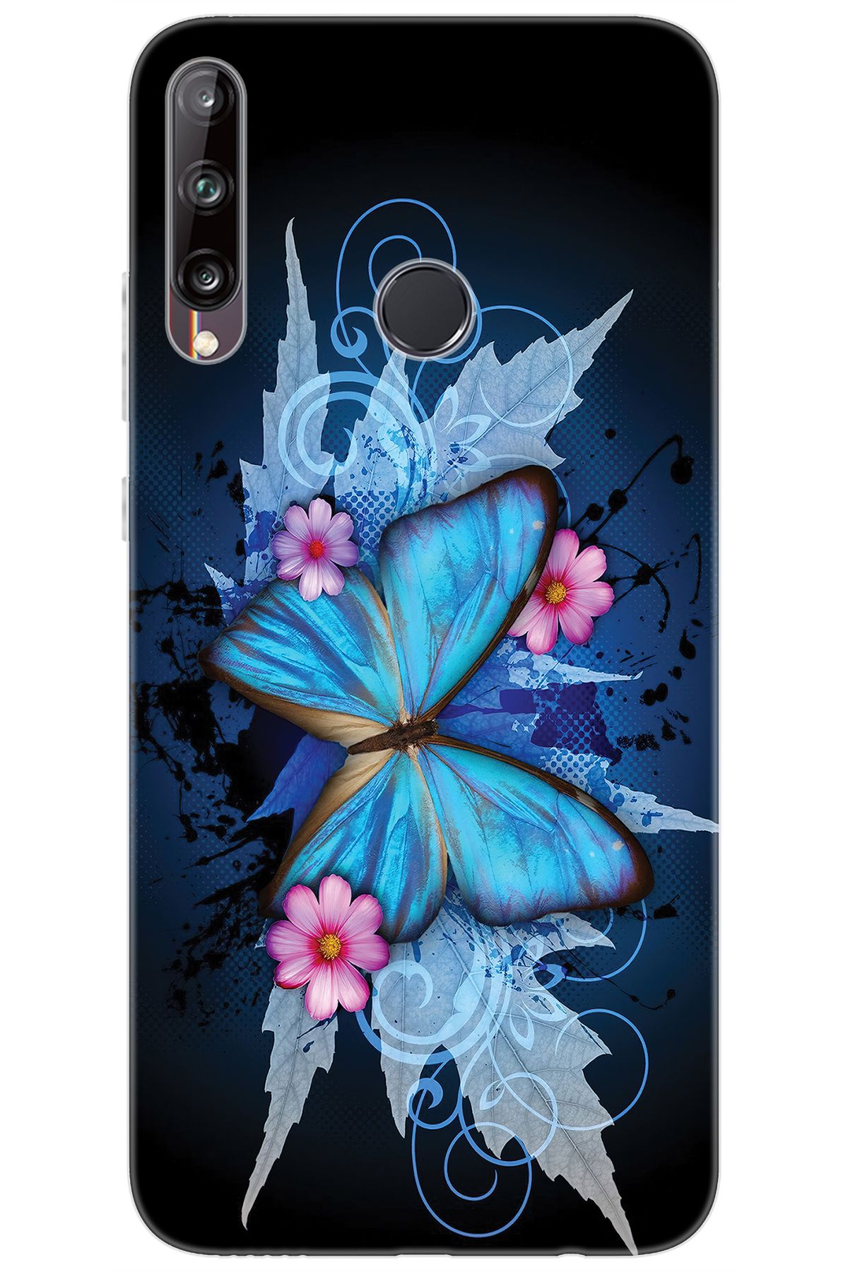Ceppare Huawei Y7P (ART-L29) Uyumlu Kılıf Desen Baskılı Silikon Kelebek Resim STK:550 CP-sbiMSnQ