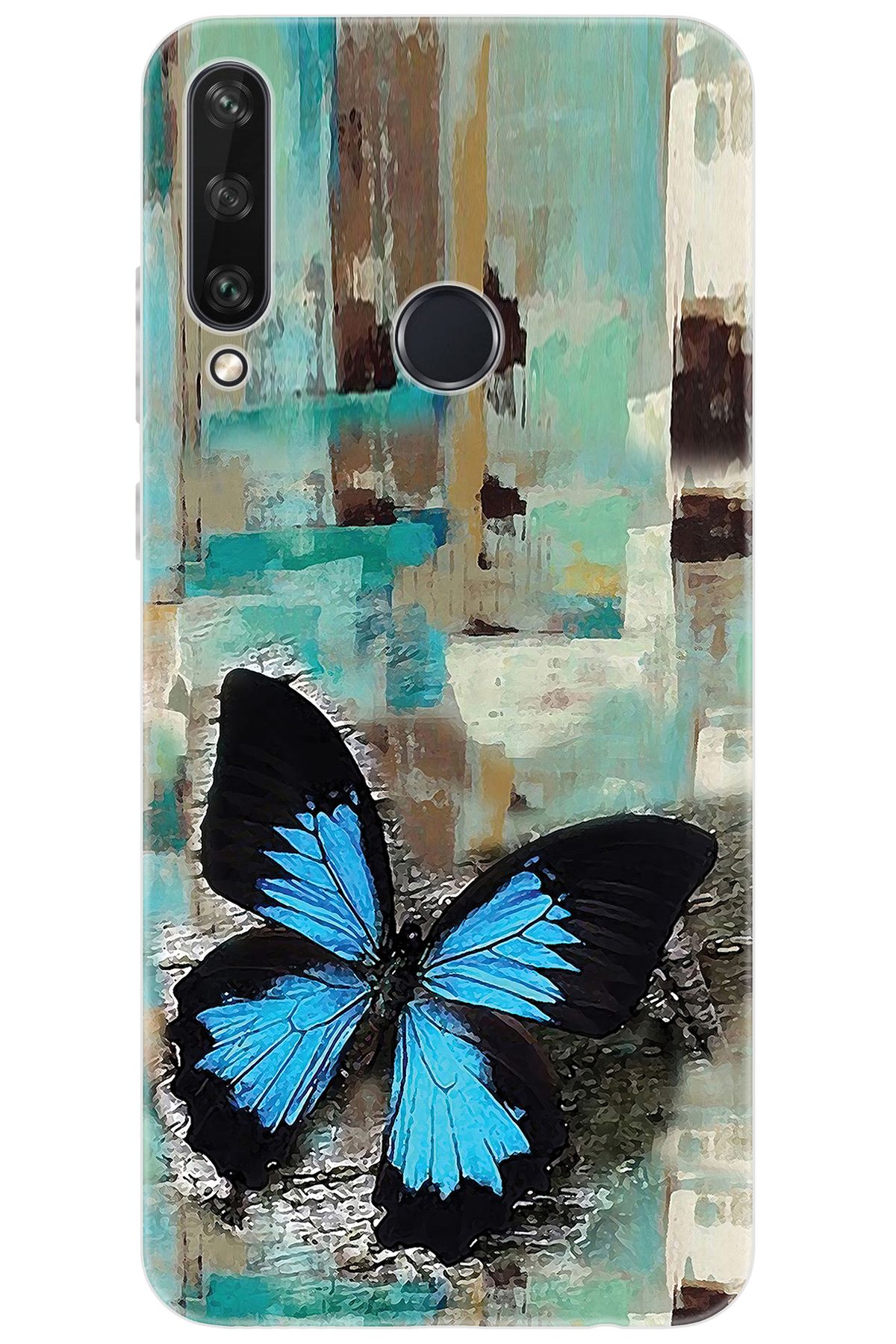 Ceppare Huawei Y6P (MED-LX9N) Uyumlu Kılıf Desen Baskılı Silikon Kelebek Resim STK:549 CP-dl5wWU0