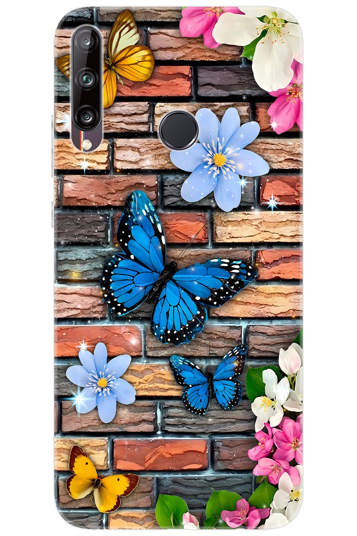 Ceppare Huawei Y7P (ART-L29) Uyumlu Kılıf Desen Baskılı Silikon Kelebek STK:672 CP-ANPNIRy