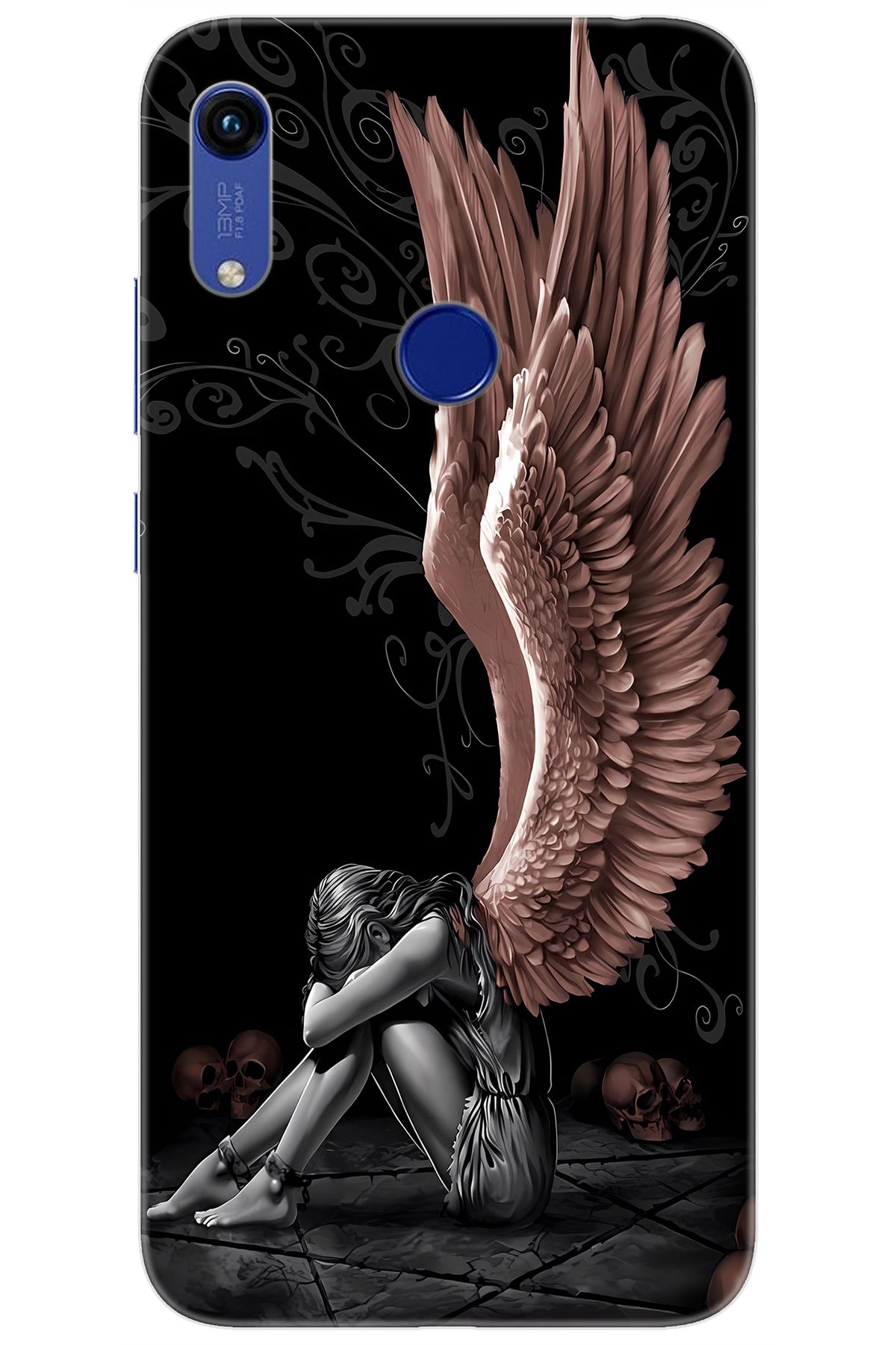 Ceppare Huawei Y6S 2019 (JAT-L41) Uyumlu Kılıf Desen Baskılı Silikon Enslaved Angel STK:654 CP-7xgGk7q