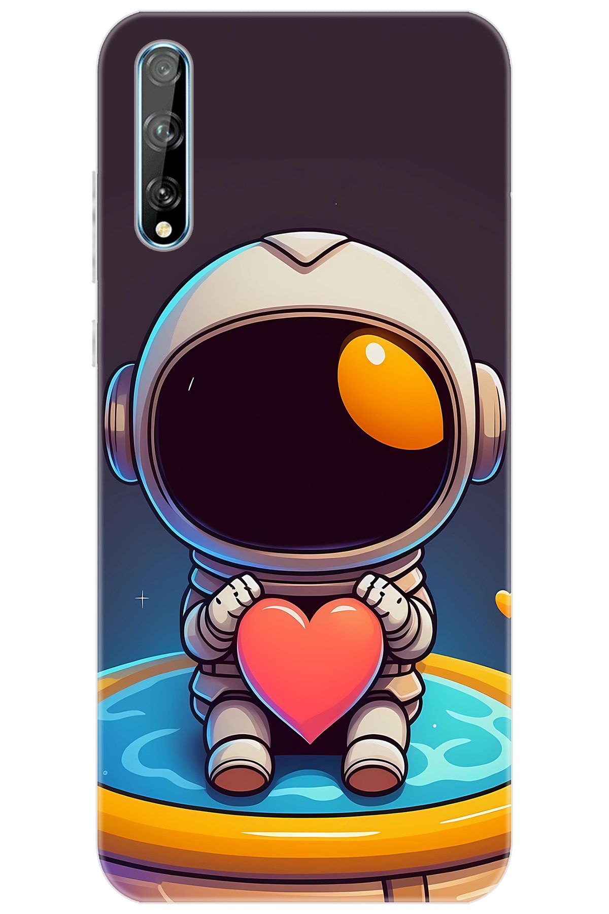 Ceppare Huawei Y8P (AQM-LX1) Uyumlu Kılıf Desen Baskılı Silikon Sevimli Astronot STK:659 CP-HV7YwUH