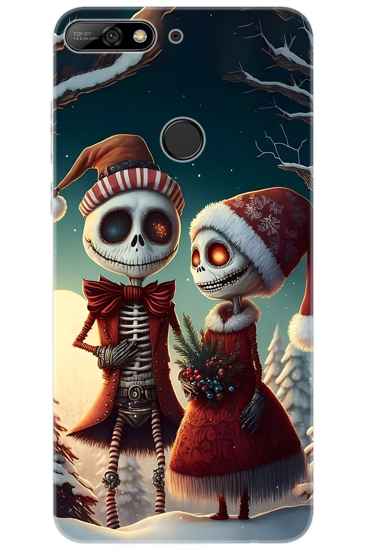 Ceppare Huawei Y7 2018 (LDN-L01) Uyumlu Kılıf Desen Baskılı Silikon İskelet Serisi STK:714 CP-G67gWFB