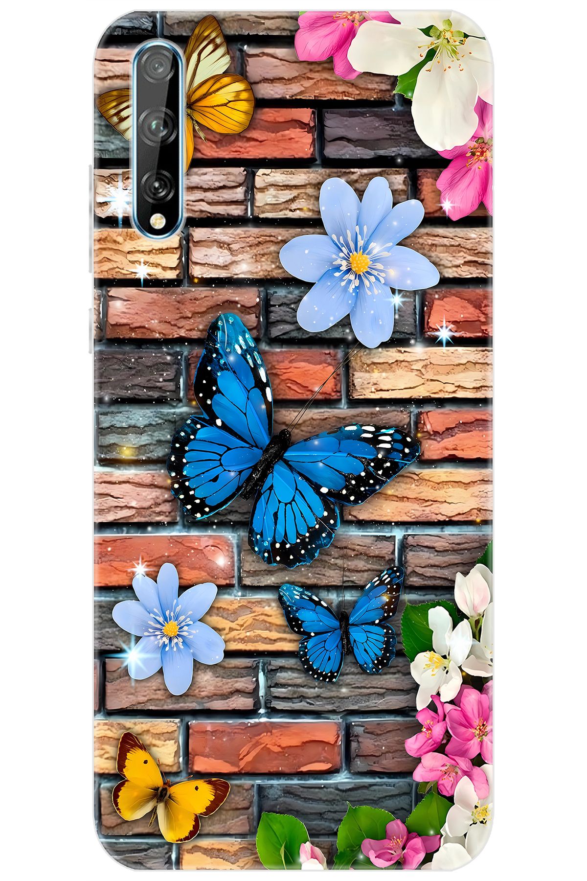 Ceppare Huawei Y8P (AQM-LX1) Uyumlu Kılıf Desen Baskılı Silikon Kelebek STK:672 CP-qo3xbEw