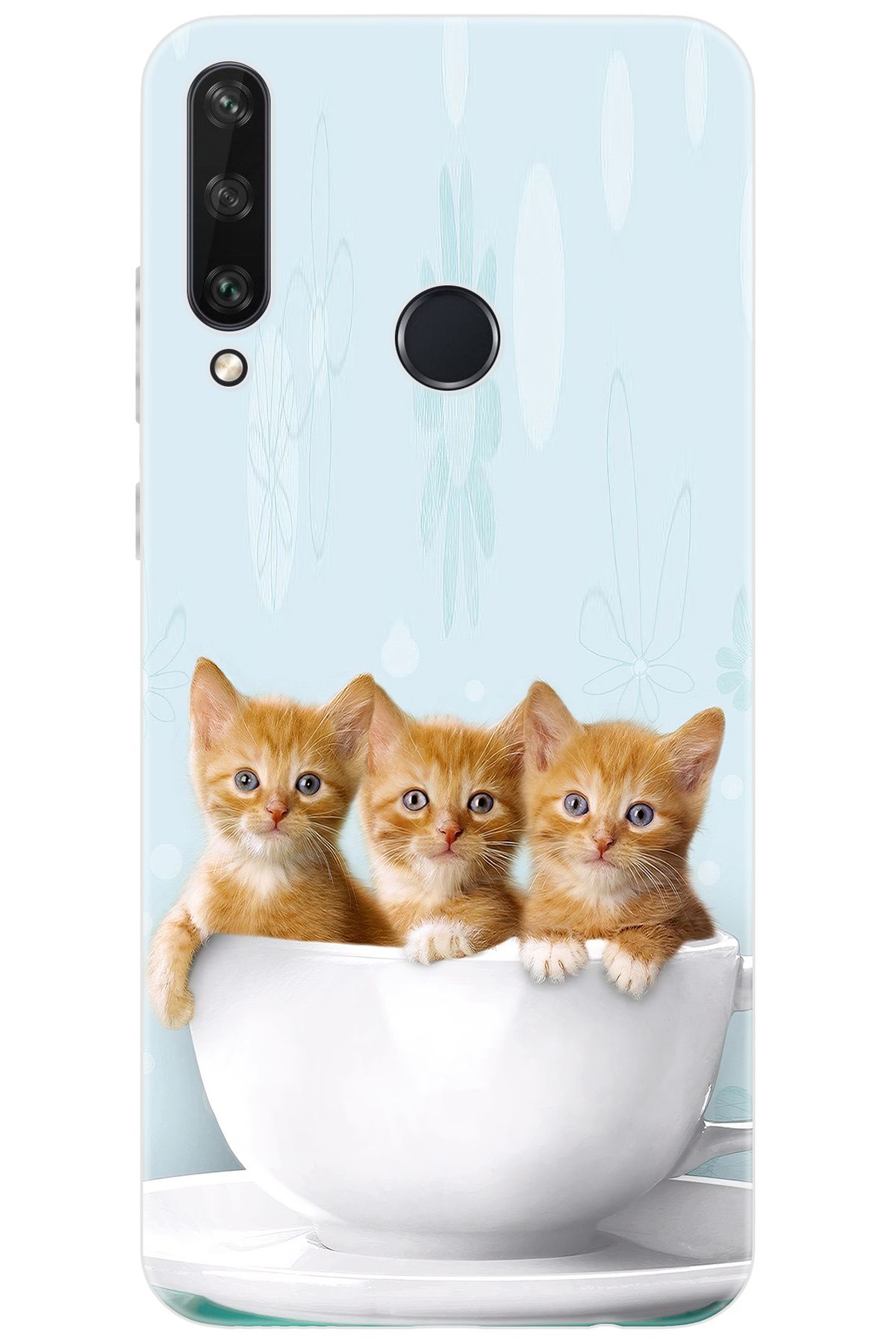 Ceppare Huawei Y6P (MED-LX9N) Uyumlu Kılıf Desen Baskılı Silikon Yavru Kediler STK:194 CP-jtNszDo
