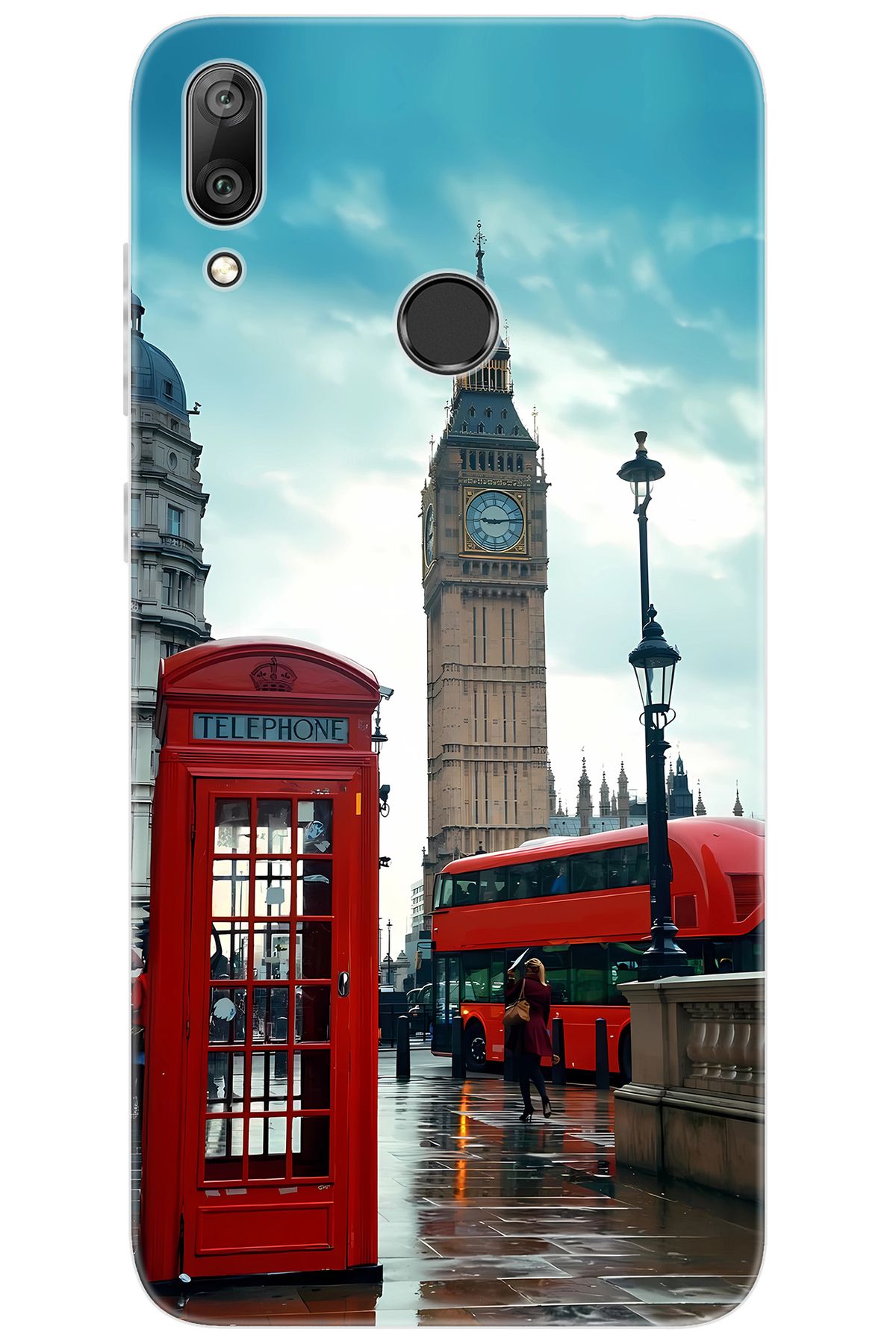Ceppare Huawei Y7 2019 (DUB-LX1) Uyumlu Kılıf Desen Silikon Big Bang Telefon Kulubesi S:1016 CP-l9X4xEF