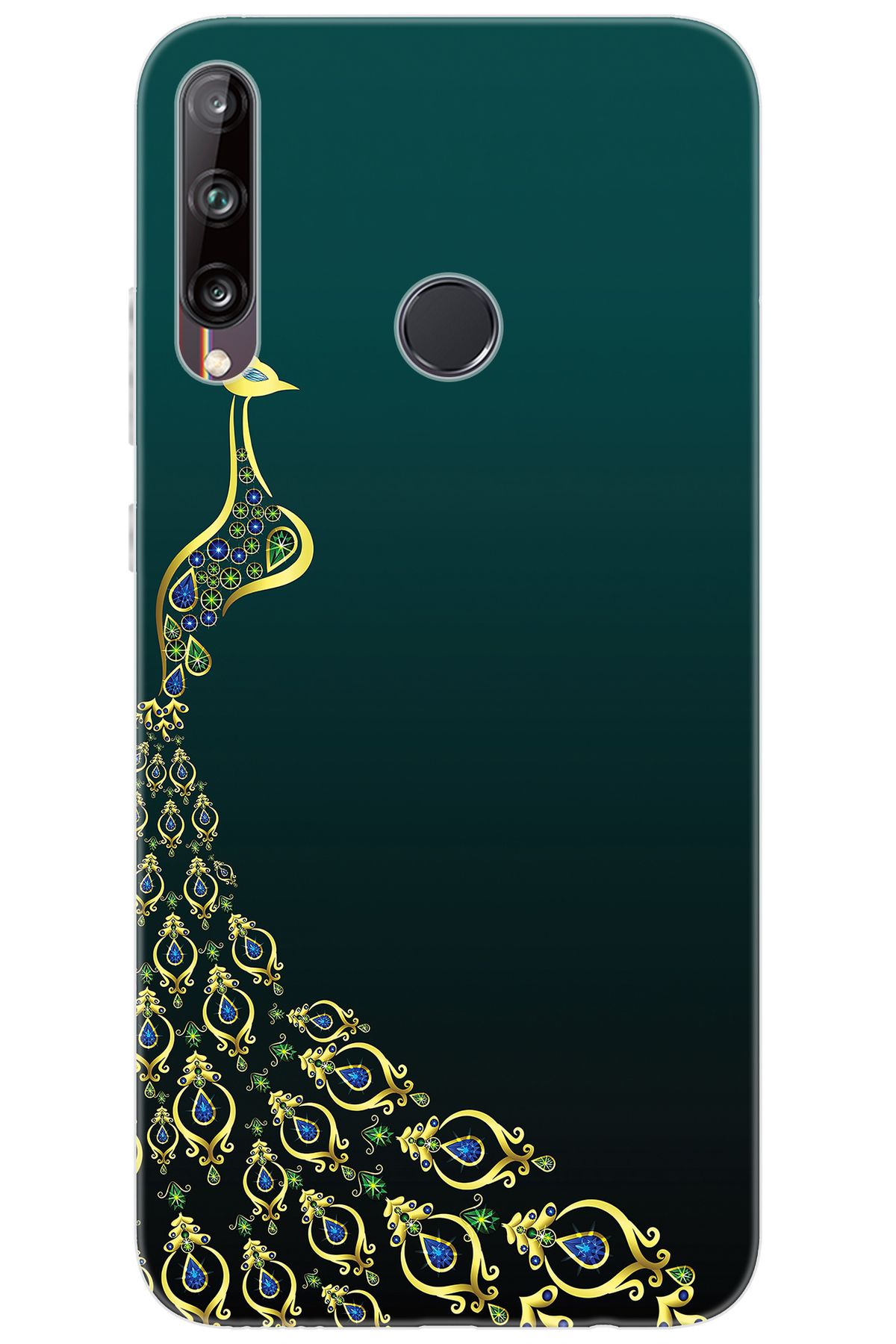 Ceppare Huawei Y7P (ART-L29) Uyumlu Kılıf Desen Baskılı Silikon Tavus Kuşu STK:540 CP-aj3Mko9