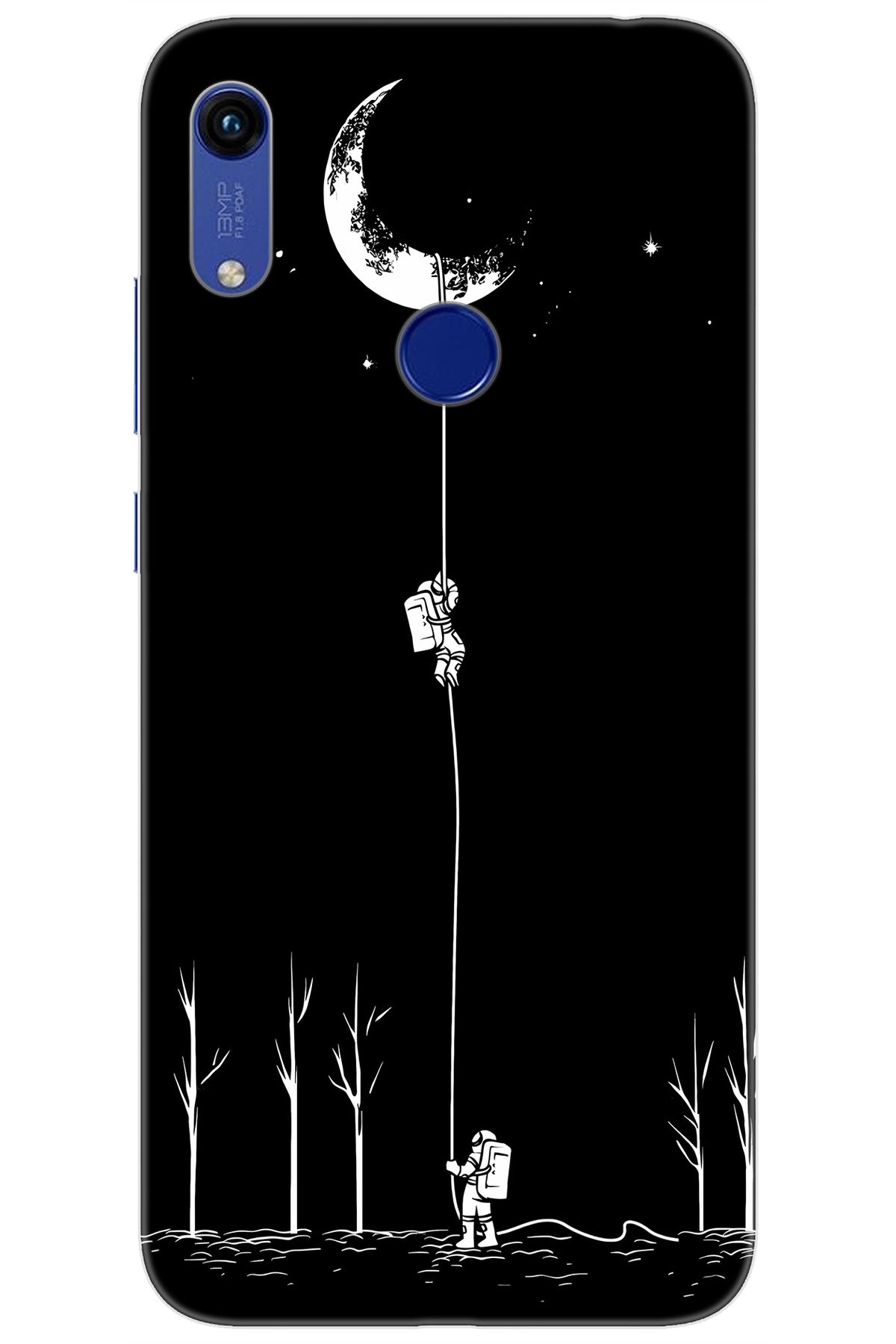 Ceppare Huawei Y6 PRO 2019 (MRD-LX2) Uyumlu Kılıf Desen Baskılı Silikon Astronot Serisi STK:1006 CP-mwk3yPC