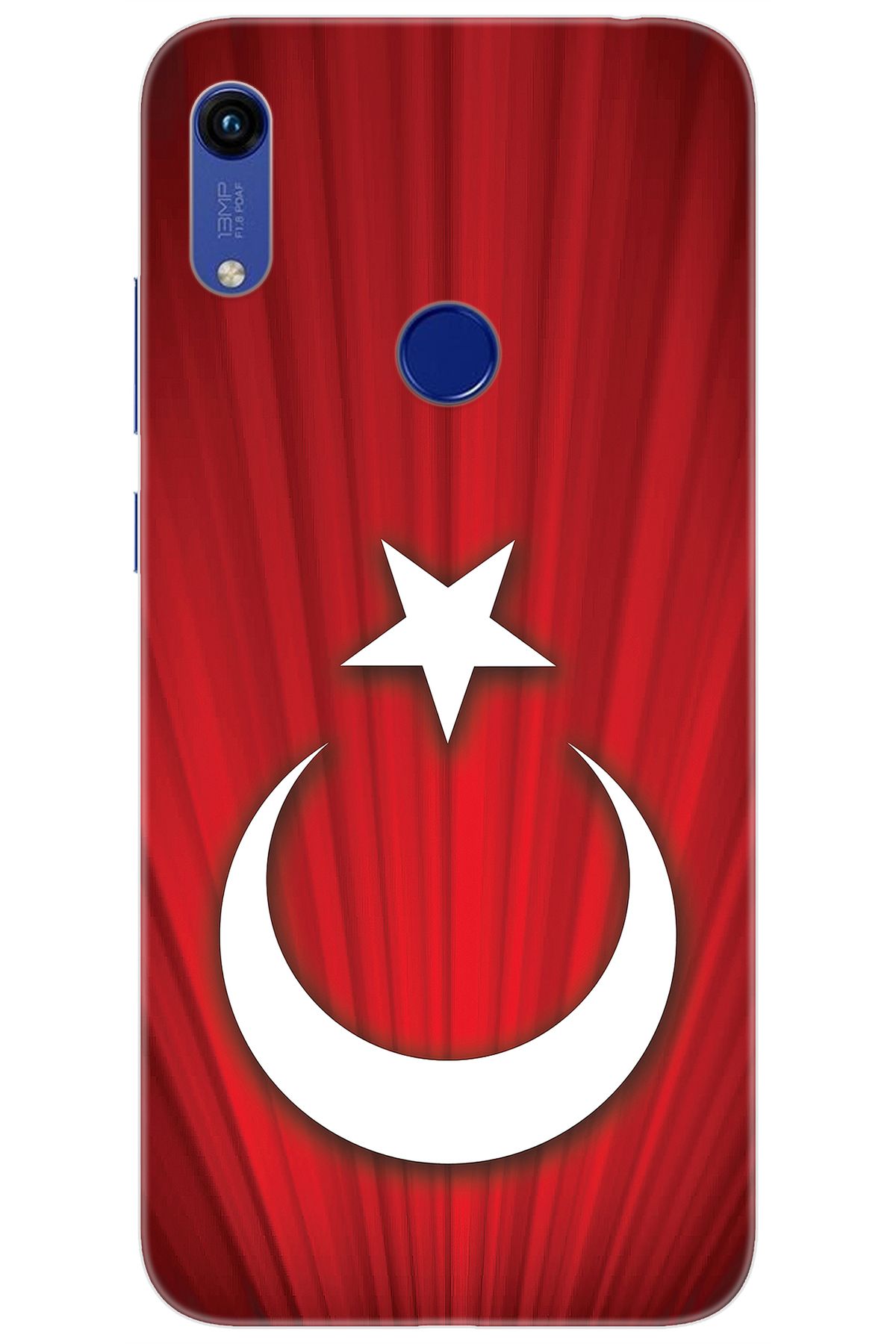 Ceppare Huawei Y6S 2019 (JAT-L41) Uyumlu Kılıf Desen Baskılı Silikon Türk Bayrağı STK:382 CP-JBeaWlM