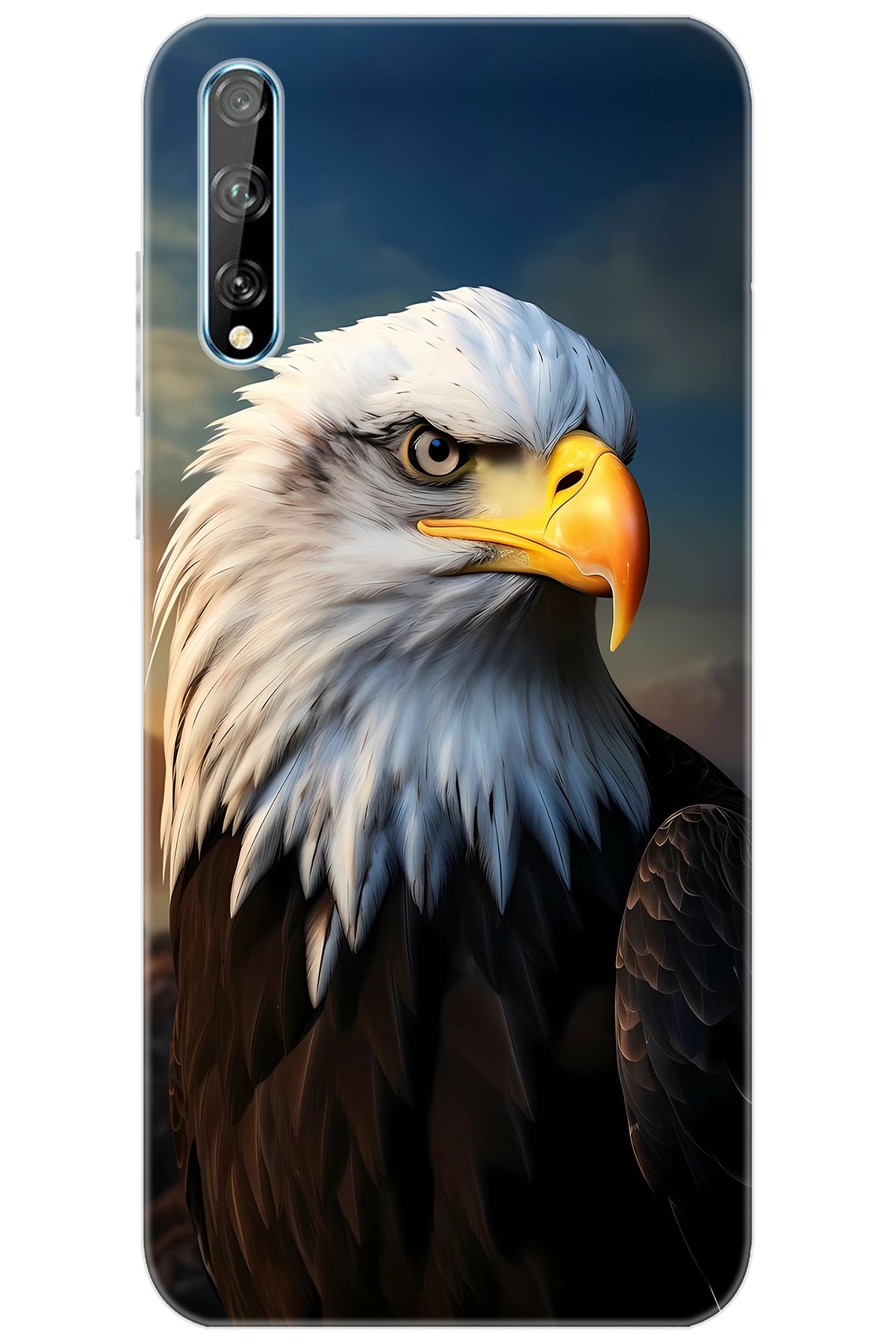 Ceppare Huawei Y8P (AQM-LX1) Uyumlu Kılıf Desen Baskılı Silikon Kartal STK:687 CP-ySGBA9F
