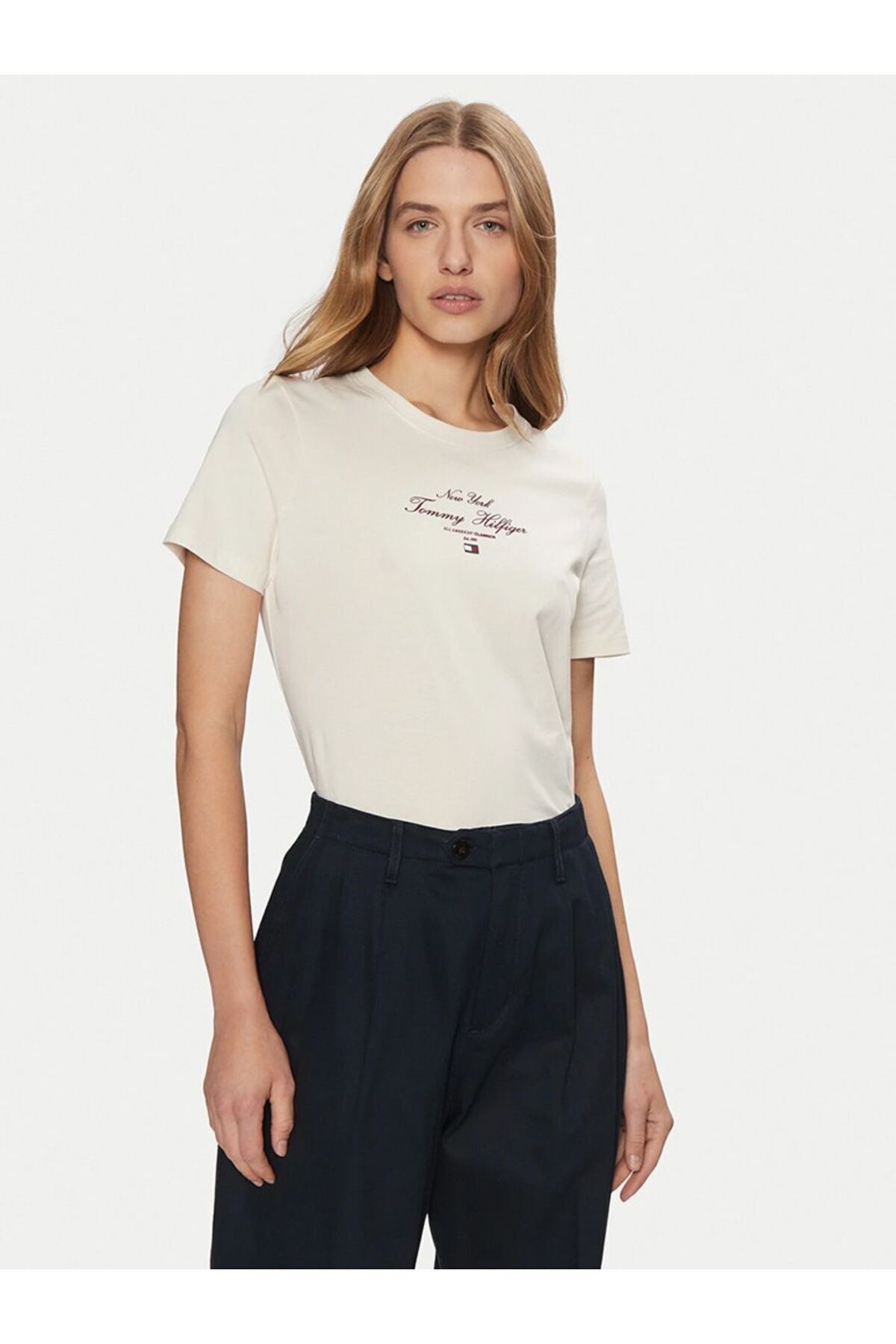 Hilfiger Denim _.TommyHilfiger Organik Pamuk T-Shirt Regular Fit