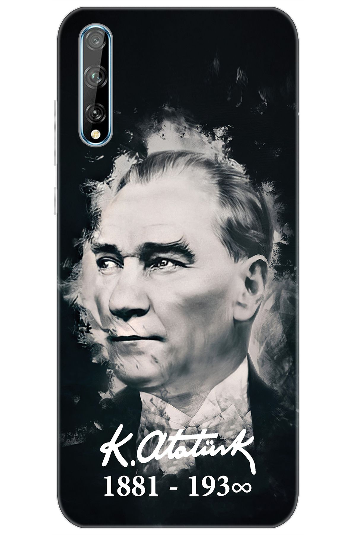 Ceppare Huawei Y8P (AQM-LX1) Uyumlu Kılıf Desenli Silikon Mustafa Kemal Atatürk STK:388 CP-z40jRlw