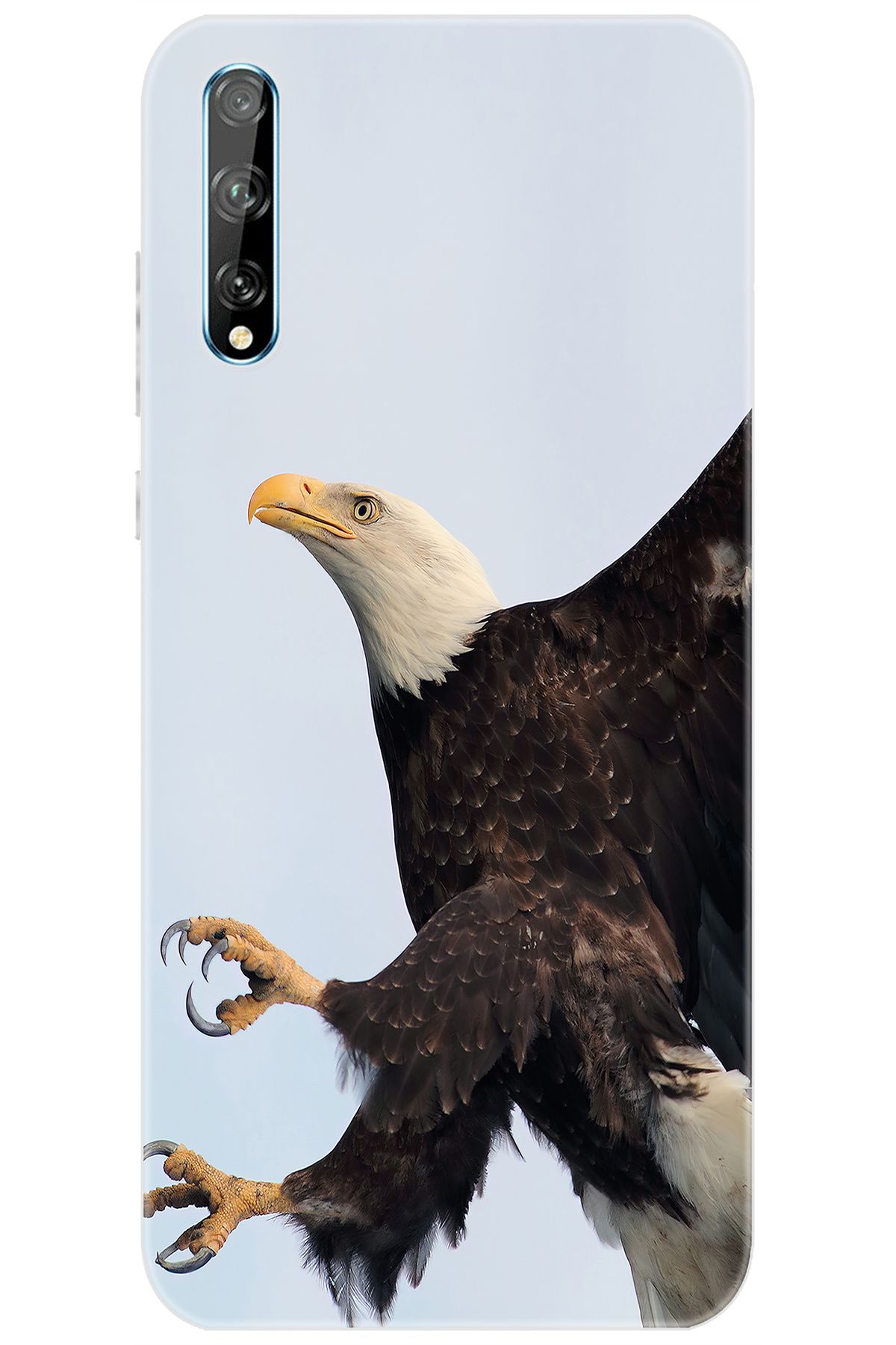 Ceppare Huawei Y8P (AQM-LX1) Uyumlu Kılıf Desen Baskılı Silikon Kartal STK:189 CP-imWcCV5