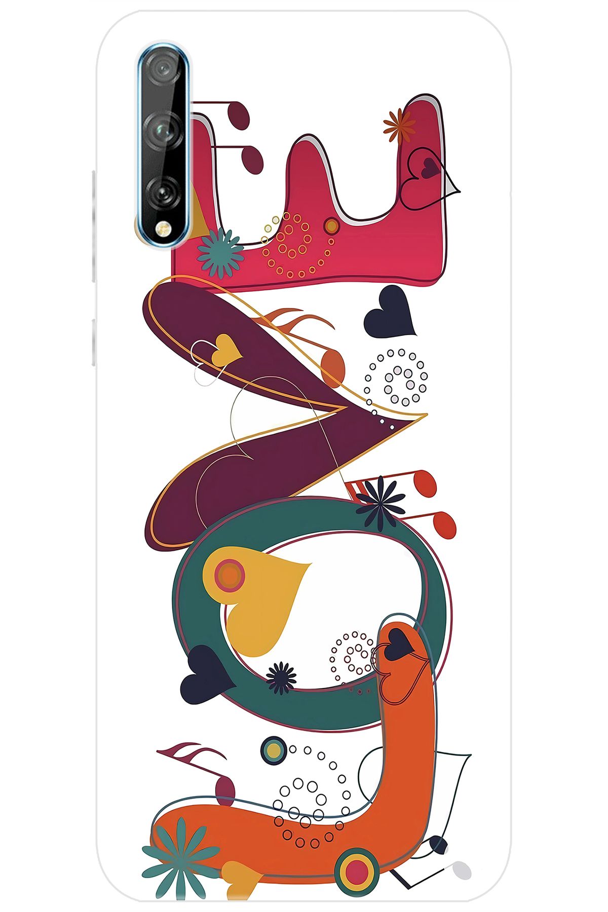 Ceppare Huawei Y8P (AQM-LX1) Uyumlu Kılıf Desen Baskılı Silikon LOVE STK:621 CP-tbHBJYB