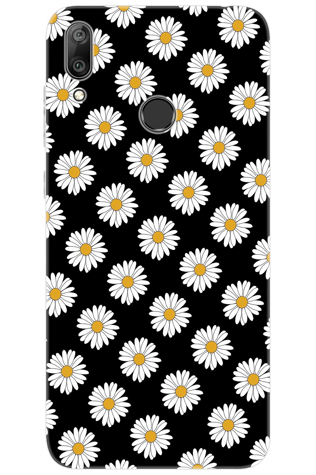 Ceppare Huawei Y7 PRO 2019 (DUB-LX2) Uyumlu Kılıf Desen Baskılı Silikon Papatya Serisi STK:634 CP-qwZW0IP