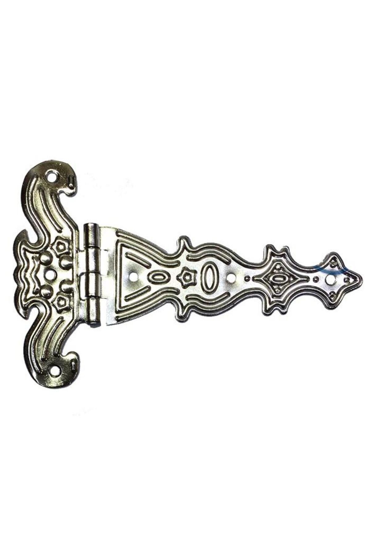 OEM Dekoratif, Sac Tek Kuyruklu Menteşe - 69x102 mm, Büyük, Nikel, 1 Adet