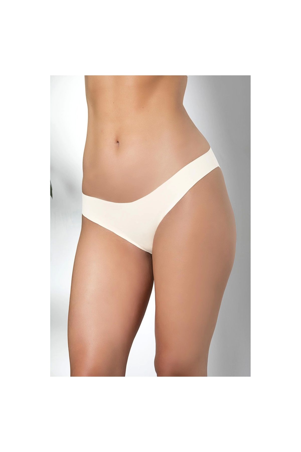 Marsilyan - 3'LÜ DİKİŞSİZ, İZ YAPMAZ, LAZER KESİM, SLİP KÜLOT EKRU (MGP21261)