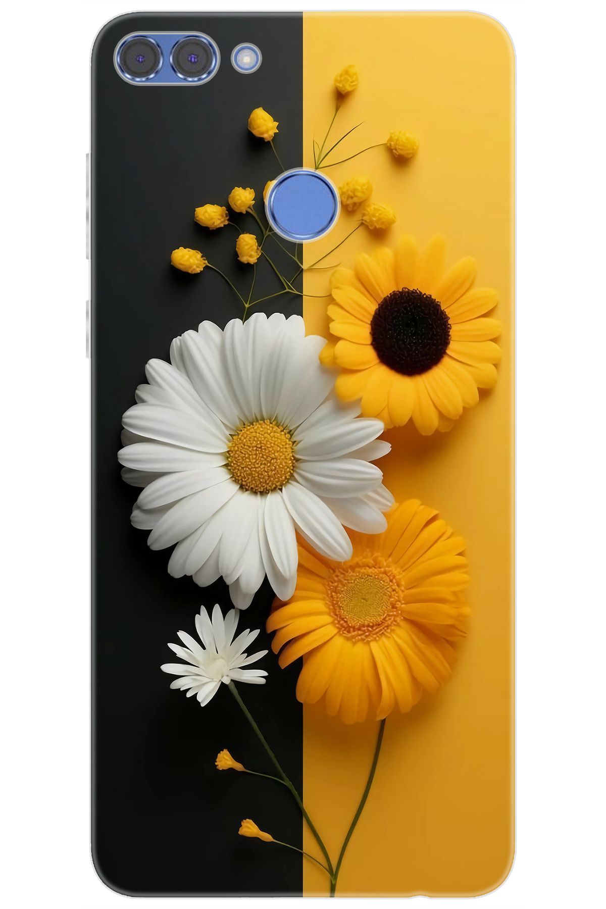 Ceppare Huawei Y9 2018 (FLA-LX1/LX2) Uyumlu Kılıf Desen Baskılı Silikon Papatya Serisi STK:737 CP-xaekJgk