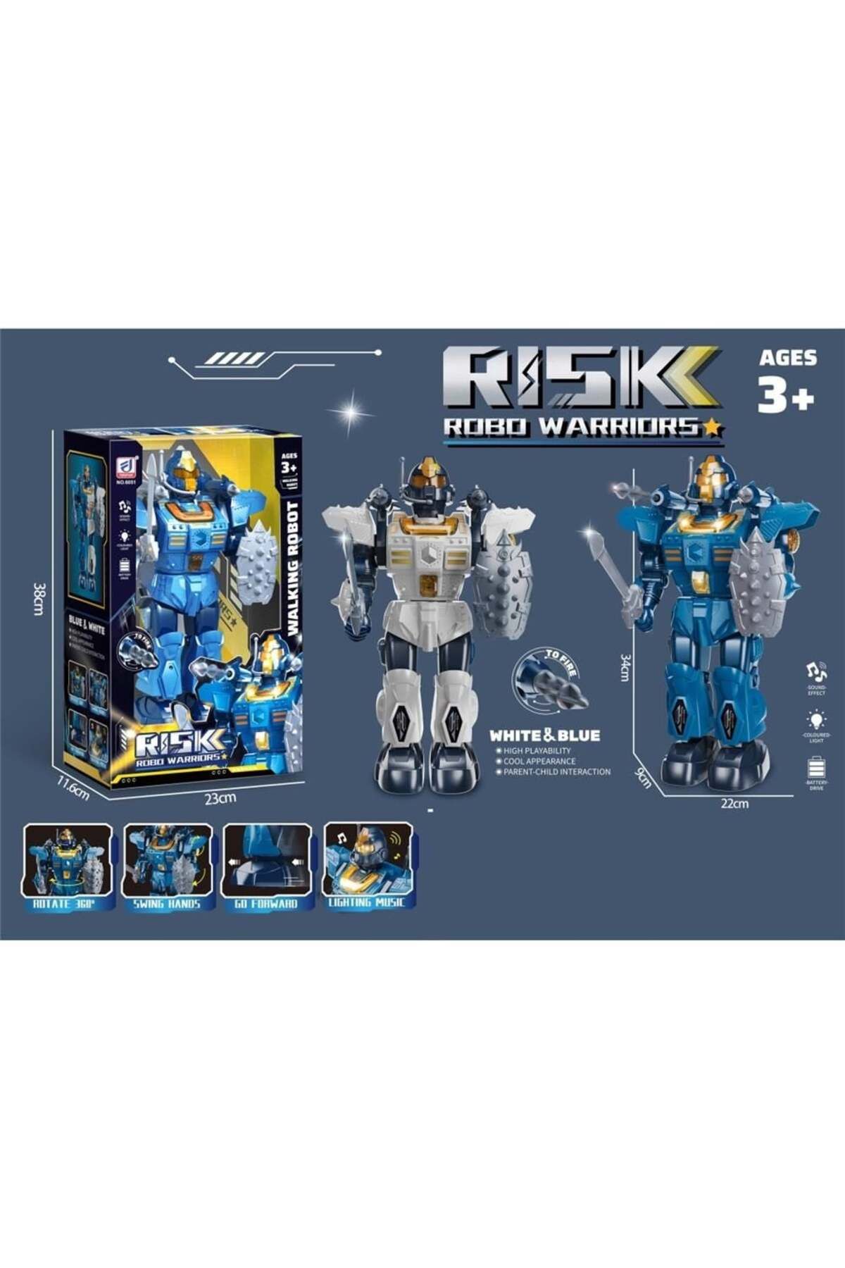 OEM IŞIKLI MÜZİKLİ ROKET ATAN ROBOT -VRD