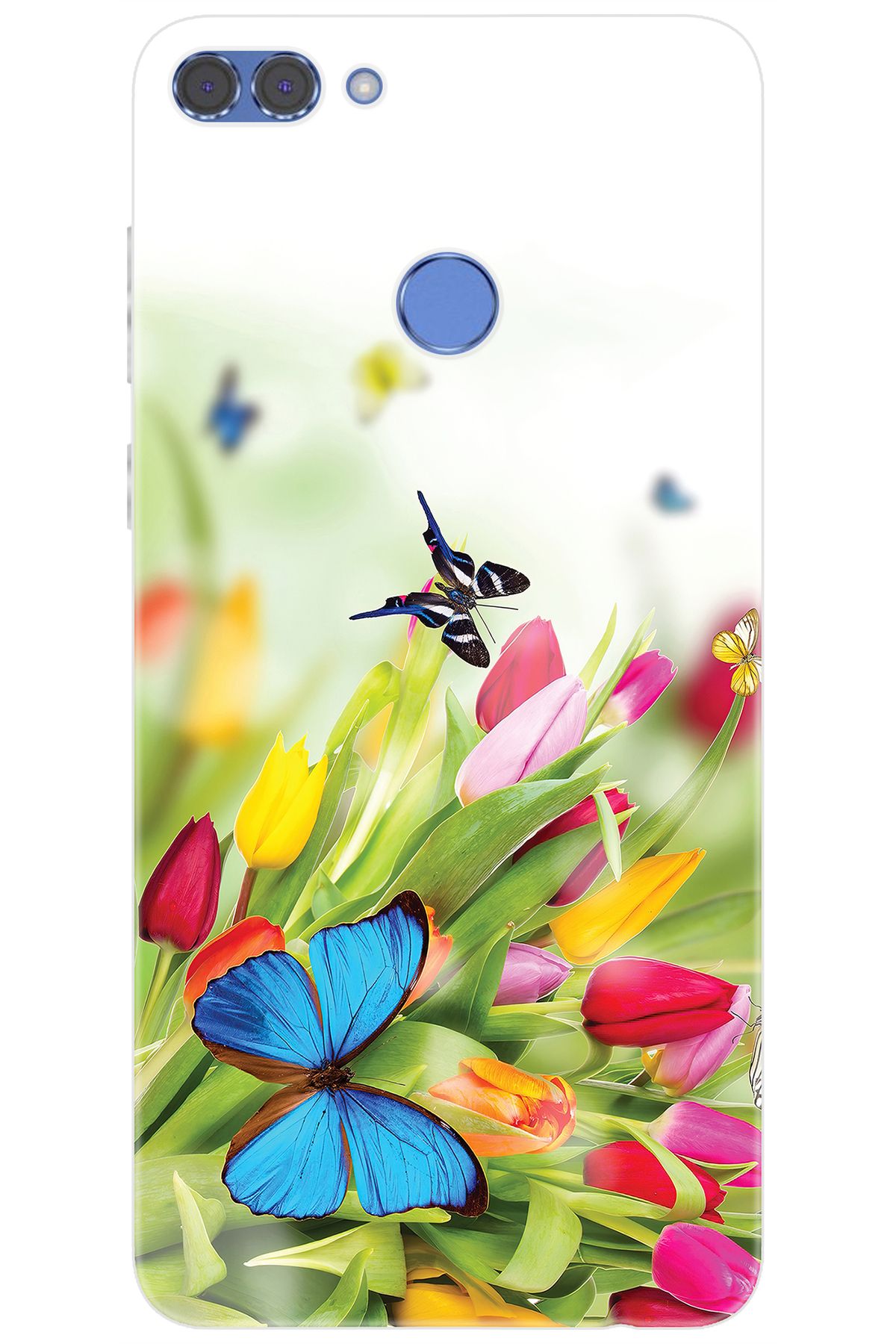 Ceppare Huawei Y9 2018 (FLA-LX1/LX2) Uyumlu Kılıf Desen Baskılı Silikon Kelebekler STK:542 CP-PXGzycC