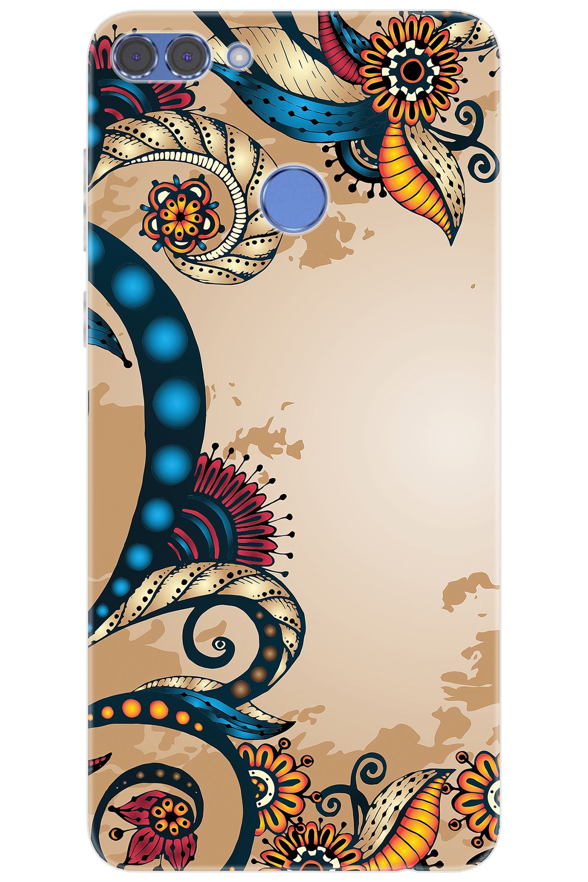 Ceppare Huawei Y9 2018 (FLA-LX1/LX2) Uyumlu Kılıf Desen Baskılı Silikon Vektör Tasarım STK:536 CP-FDFA32w
