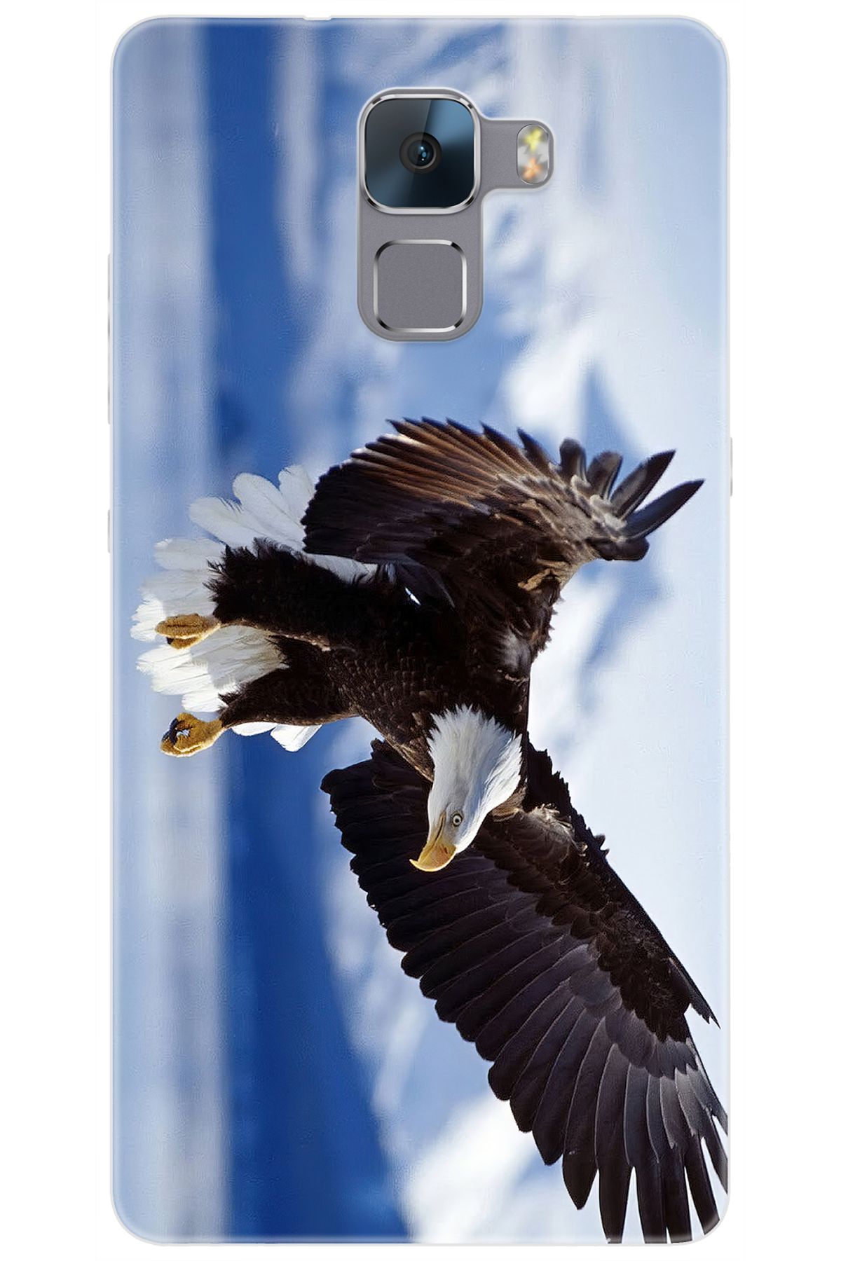 Ceppare Huawei Honor 7 (PLK-L01) Uyumlu Kılıf Desen Baskılı Silikon Kartal STK:183 CP-vBizt30