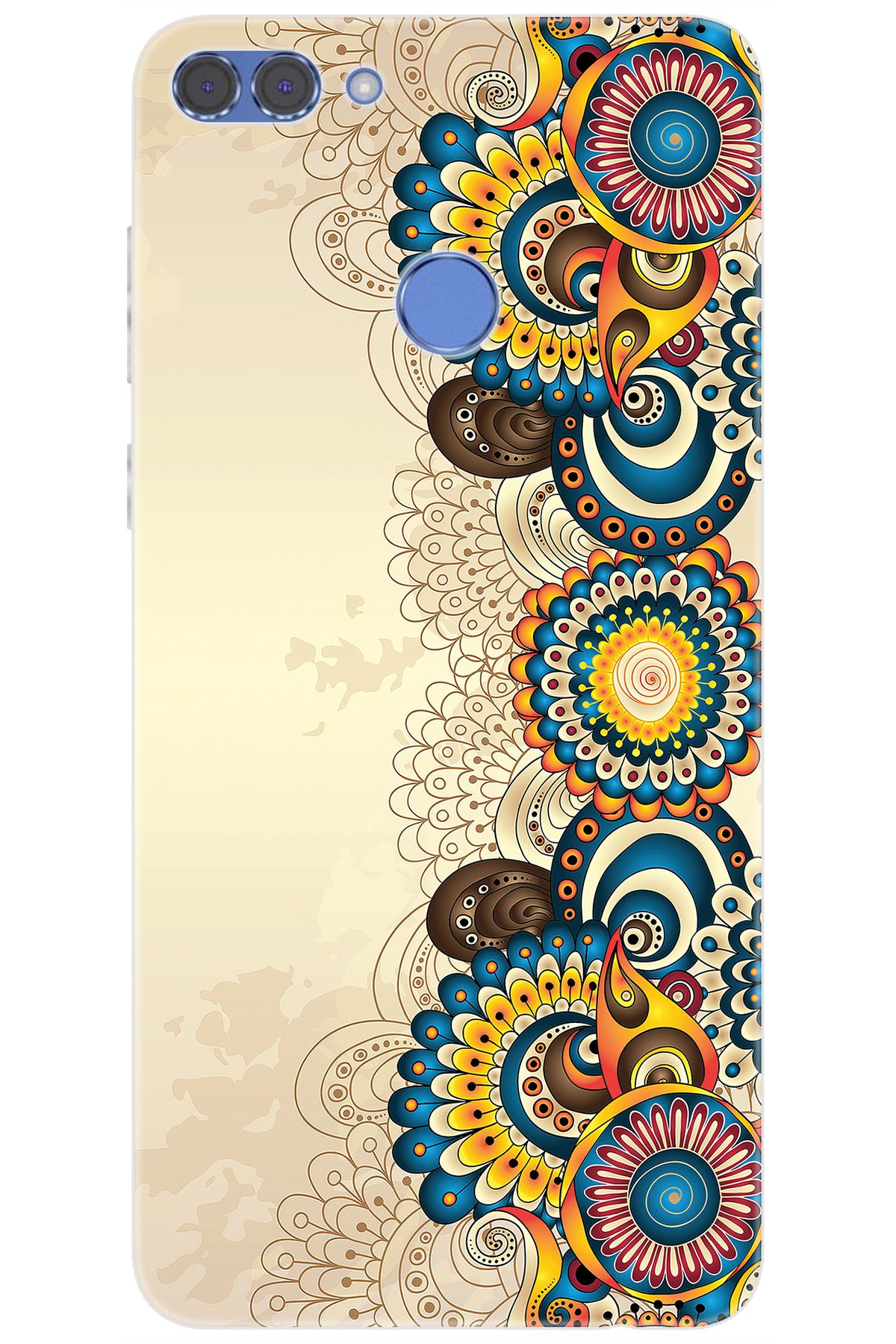 Ceppare Huawei Y9 2018 (FLA-LX1/LX2) Uyumlu Kılıf Desen Baskılı Silikon Dekoratif Çiçek STK:531 CP-gm47T3r