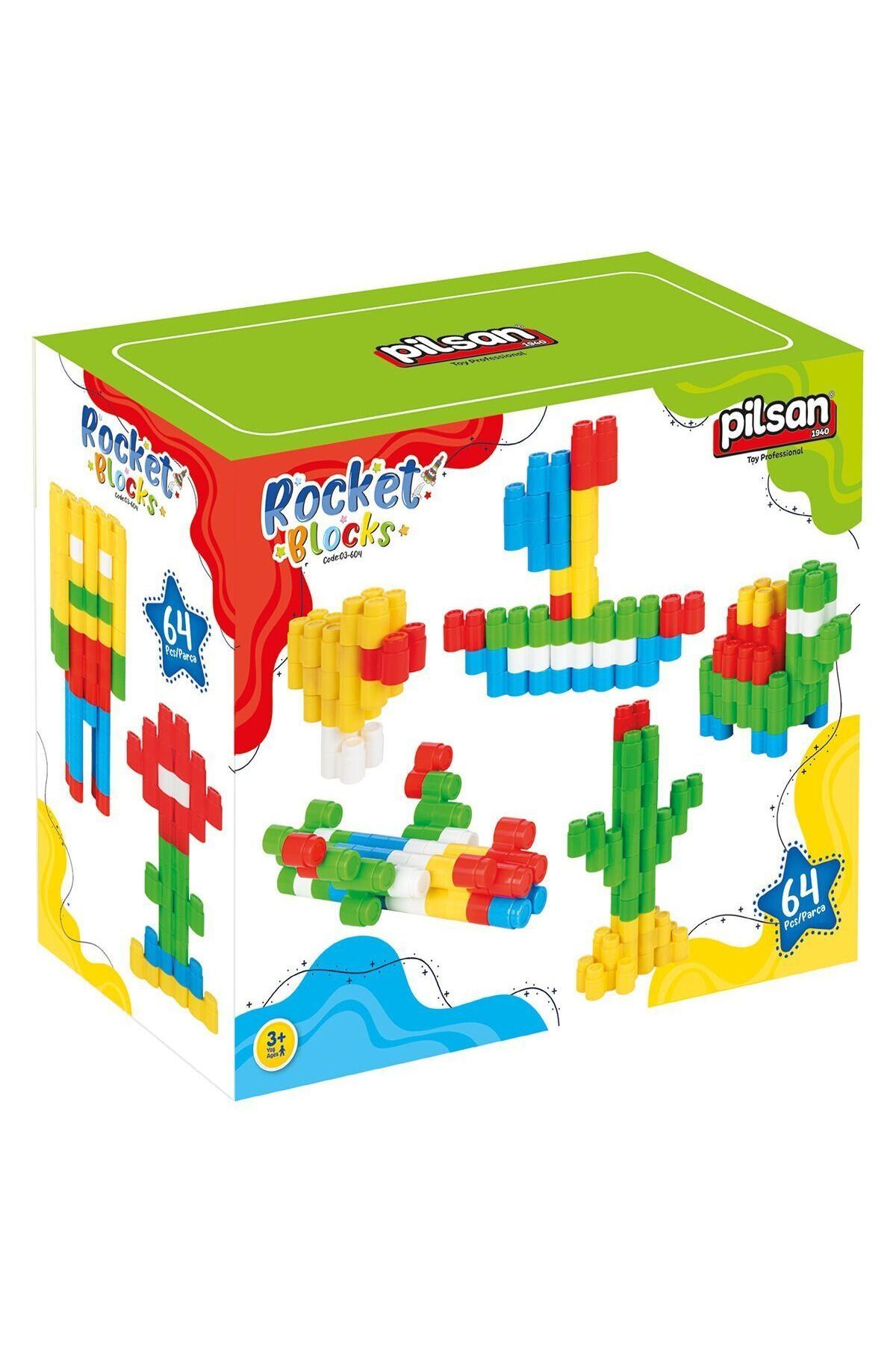 OEM 03 604 Rocket Bloklar 64 Parça -Pilsan Oyuncak