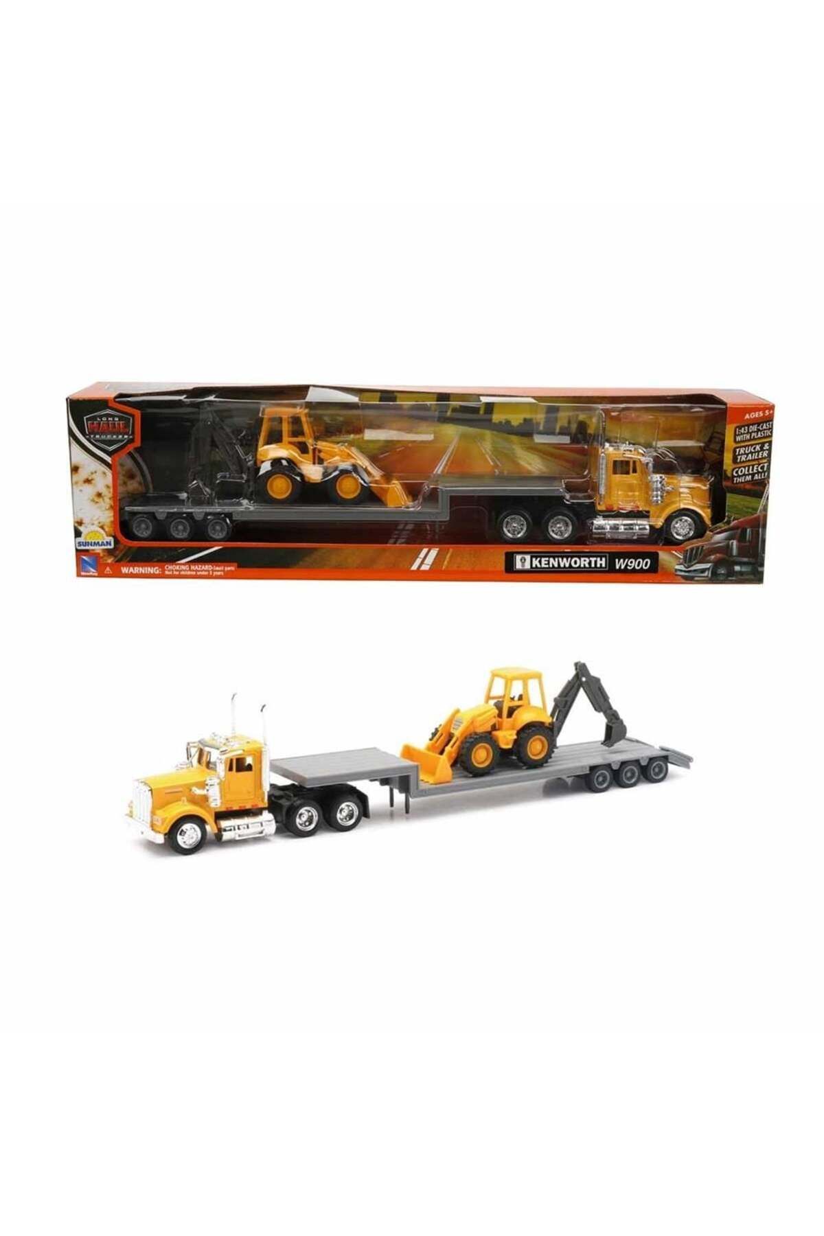 OEM 1:43 Long Haul Kenworth Taşıyıcı Tır ve Dozer