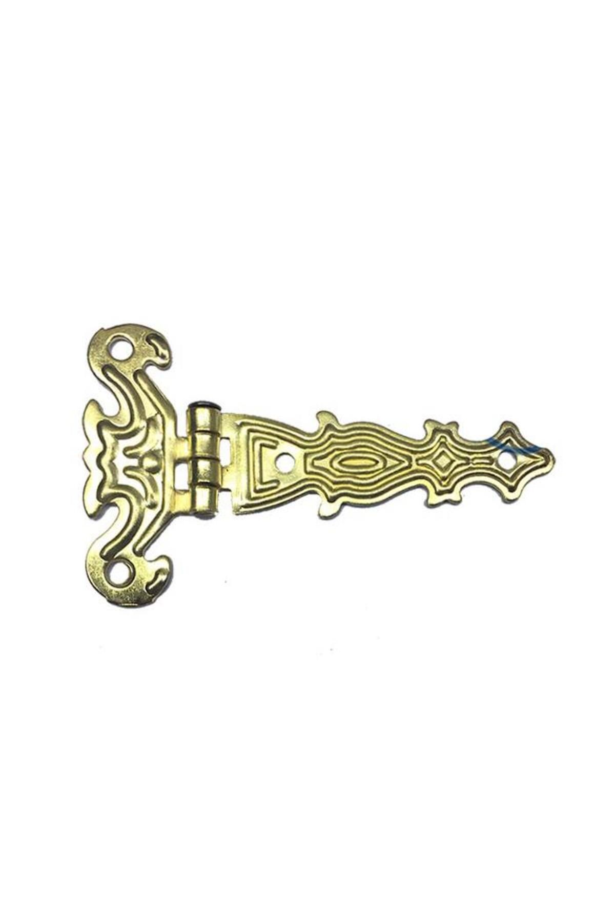 OEM Dekoratif, Sac Tek Kuyruklu Menteşe - 40x68 mm, Küçük, Sarı, 100 Adet
