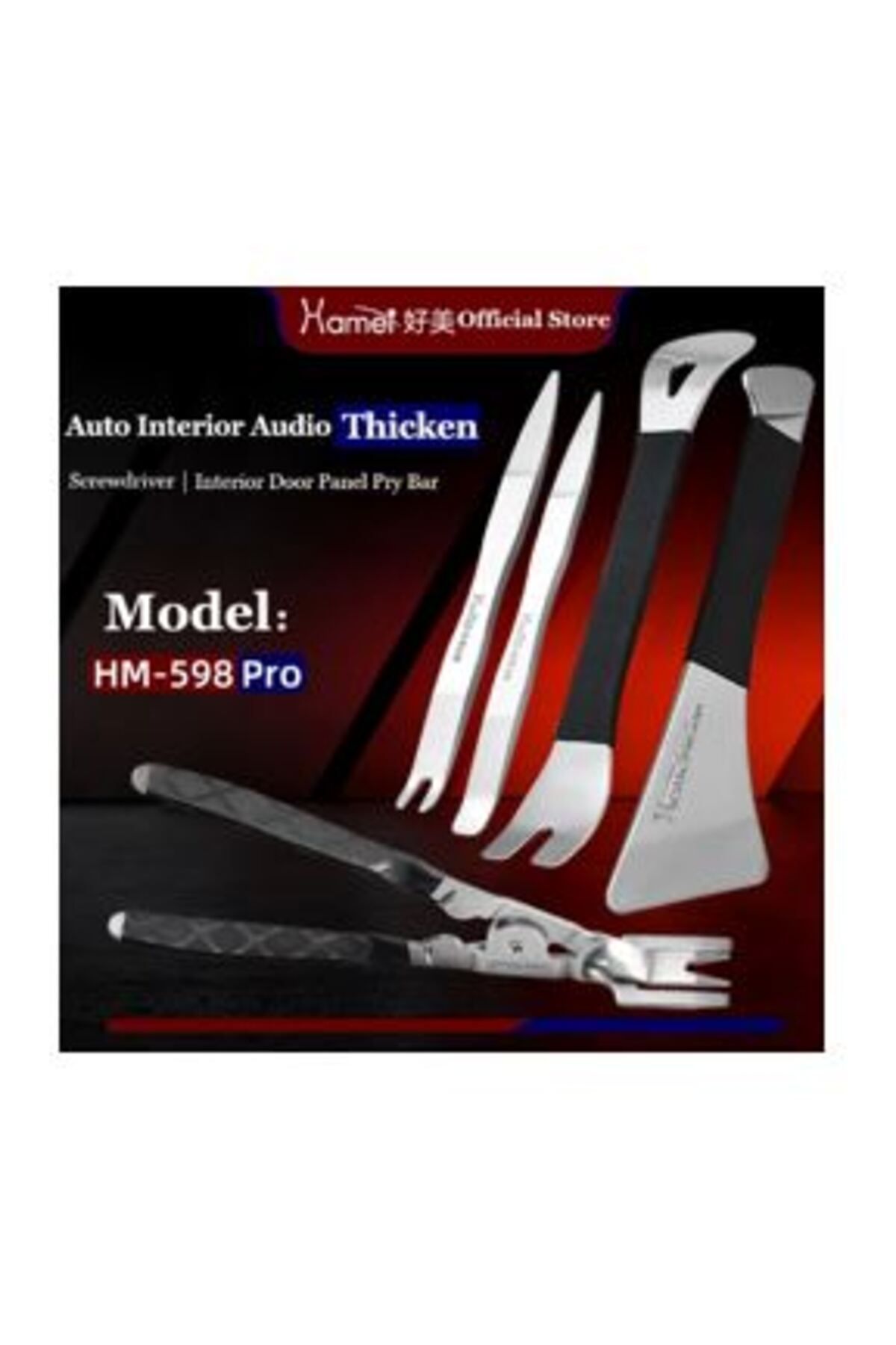 feifei Carstar Hm-598Pro Araç Kapi Kolu Çerçeve Sökme Seti Paslanmaz Çelik (5 Farkli Aparat)