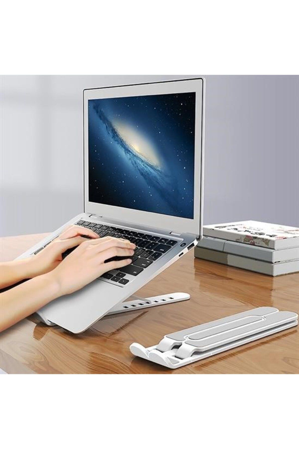 feifei Ayarlanabilir Plastik Dizüstü Destek Tabanı Katlanabilir Taşınabilir Laptop Sehpası Yükselti