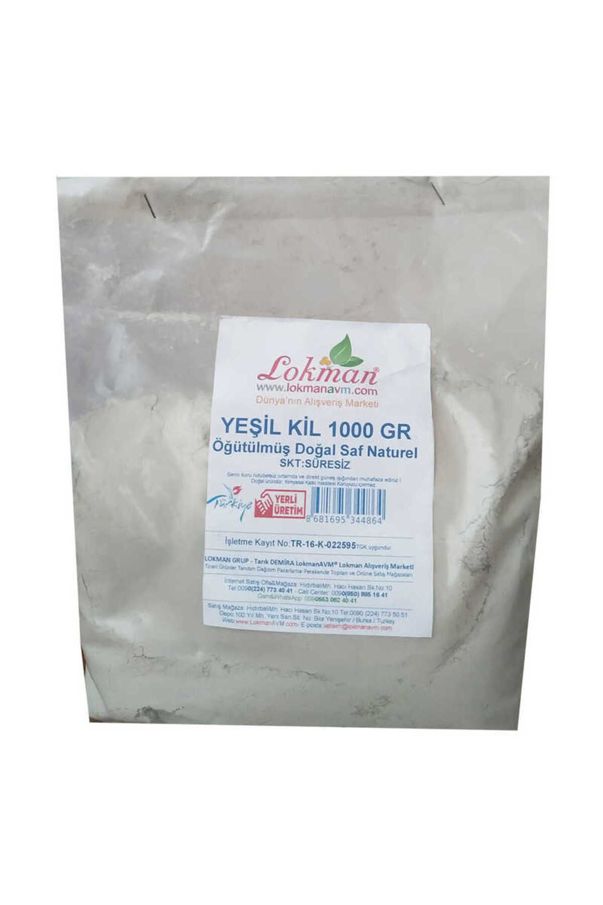 OEM Yeşil Kil Öğütülmüş Doğal Saf Naturel 1000 Gr Paket