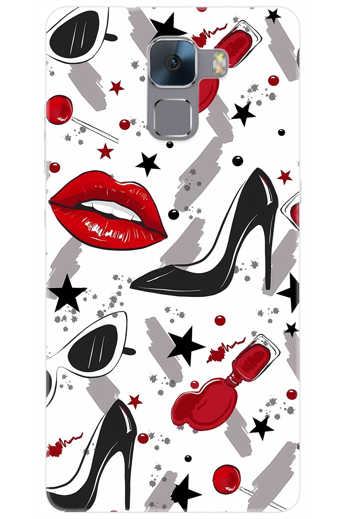 Ceppare Huawei Honor 7 (PLK-L01) Uyumlu Kılıf Desen Baskılı Silikon Fashion Design STK:676 CP-M0VKen4