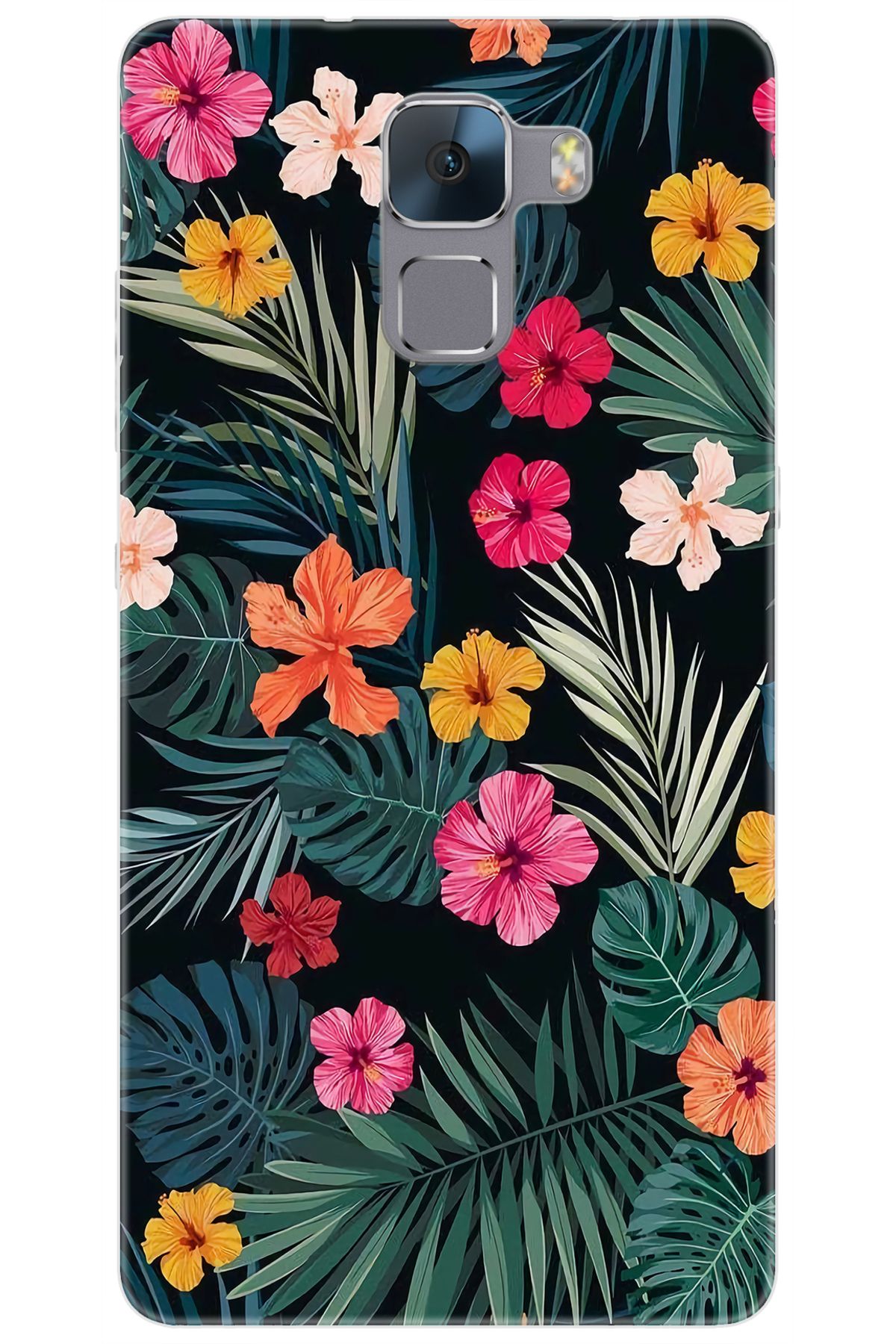 Ceppare Huawei Honor 7 (PLK-L01) Uyumlu Kılıf Desen Baskılı Silikon Çiçekler STK:632 CP-I45QRie